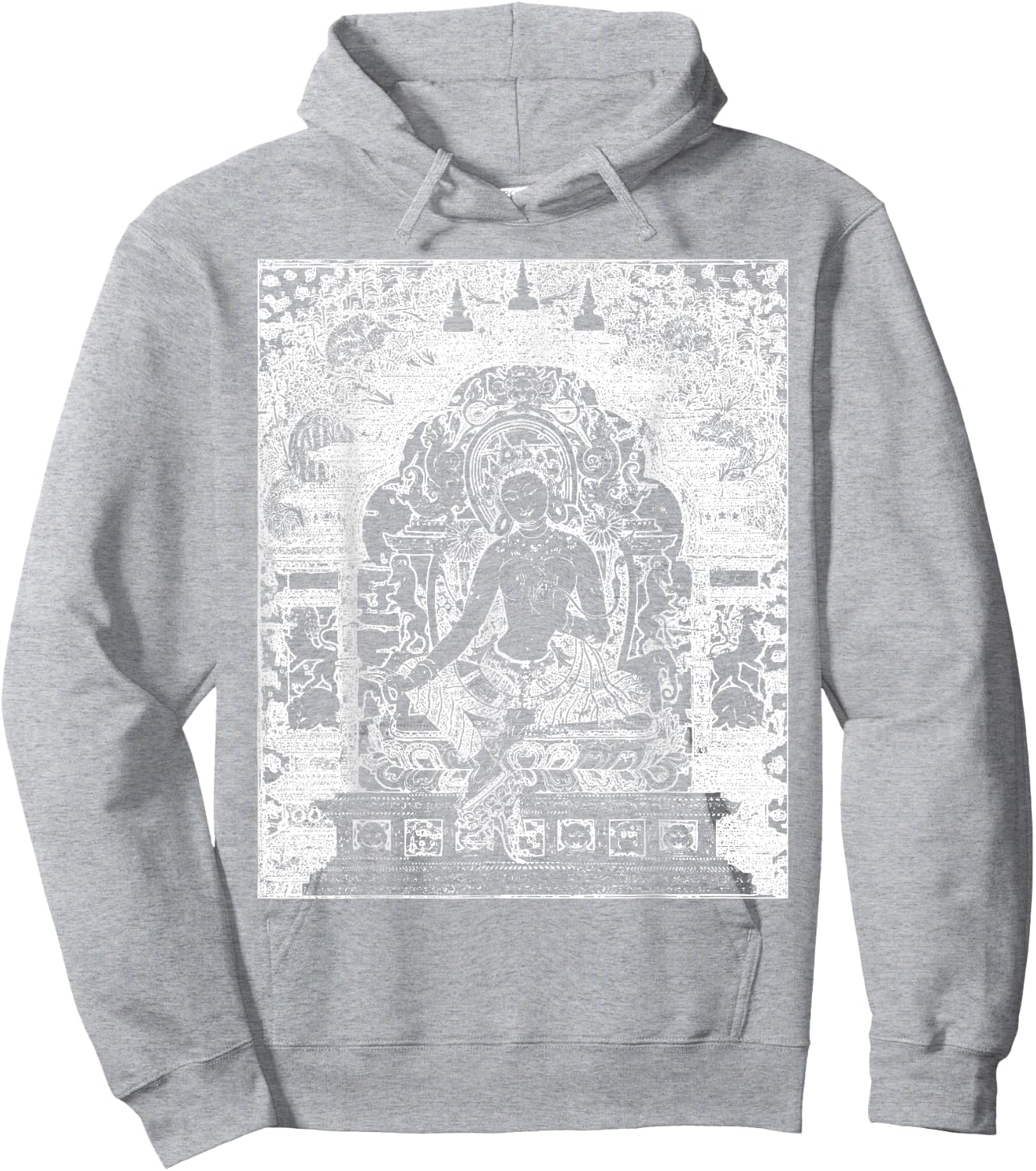 Green Tara Mantra Buddha Tibetan Vajrayana Buddhism Hoodie - Hoodie | Ash