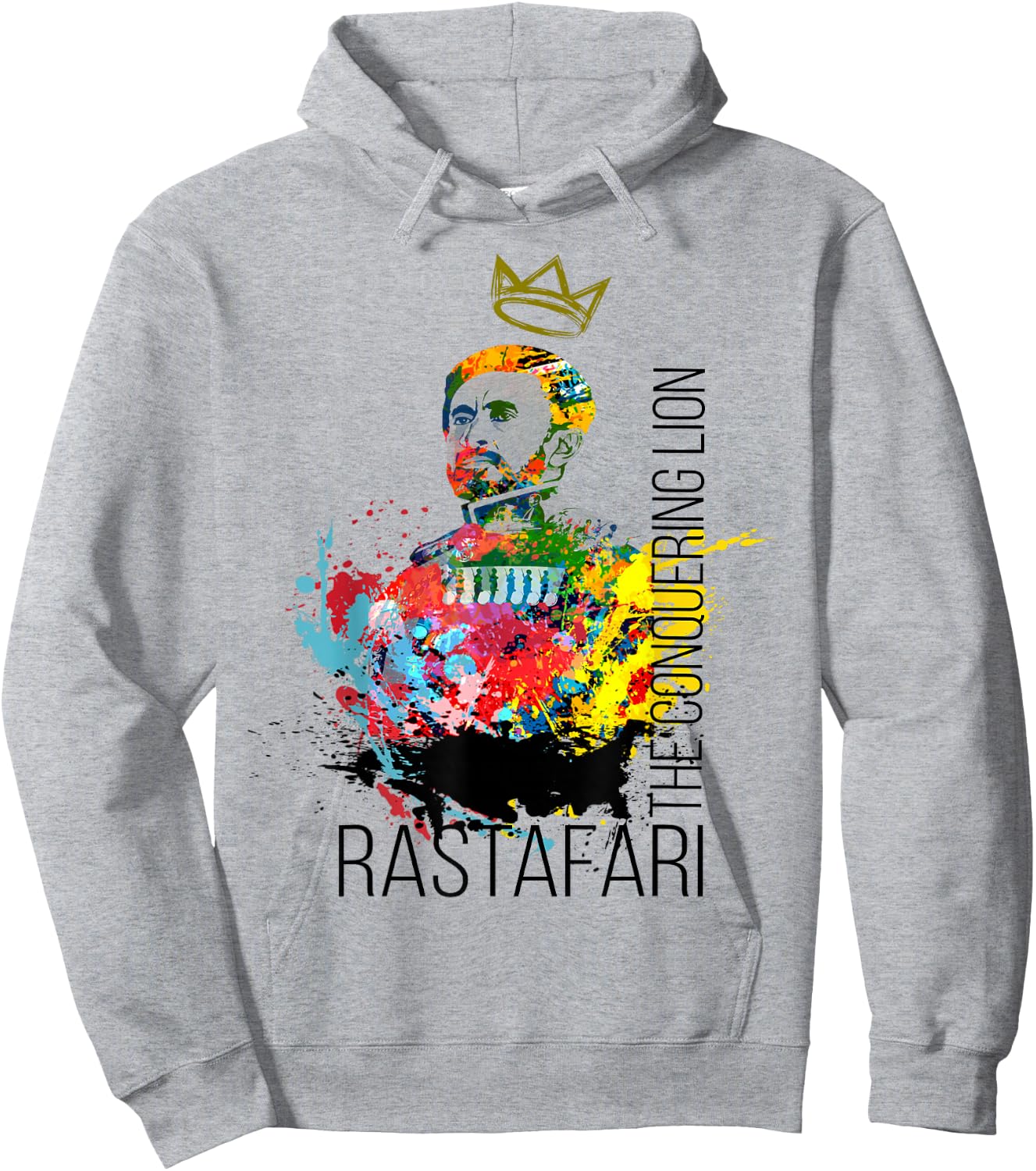 Haile Selassie Portrait Hoodie - Hoodie | Ash