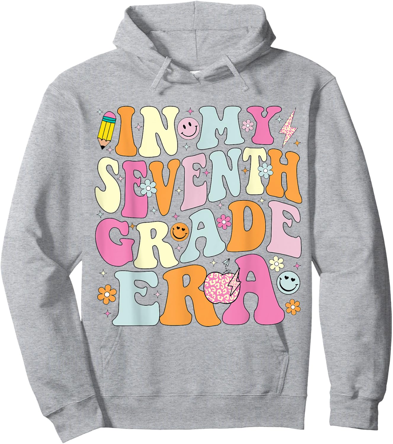 In My Seventh Grade Era 7th Grade Era Teacher Back to School Women Girls Kids Hoodie - Hoodie | Ash
