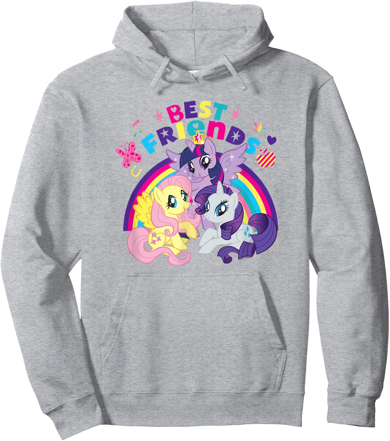 My Little Pony: Friendship Is Magic Best Friends Rainbow Hoodie - Hoodie | Ash