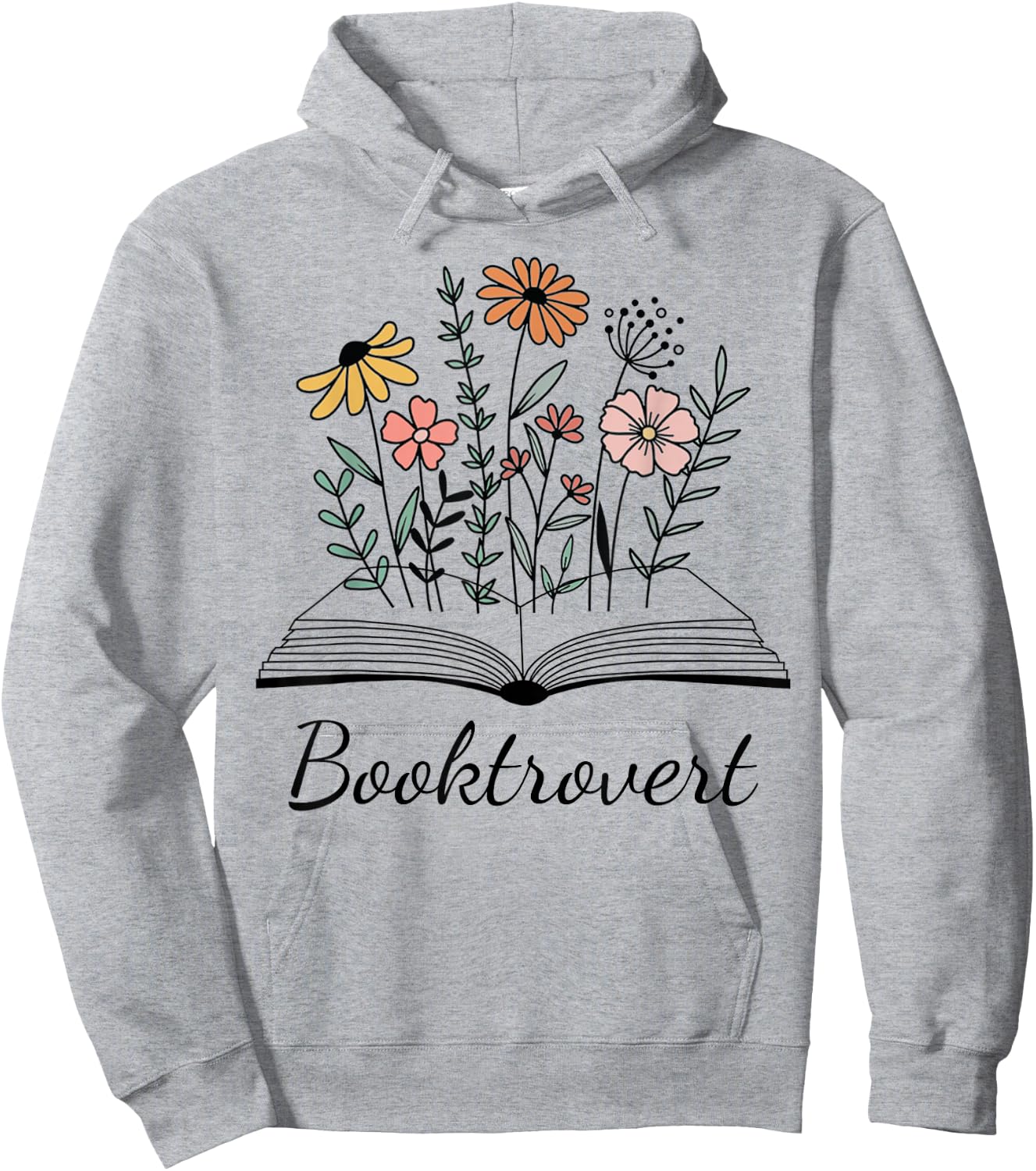 Booktrovert Gift Book Lovers Readers Librarians Bookworm Hoodie - Hoodie | Ash