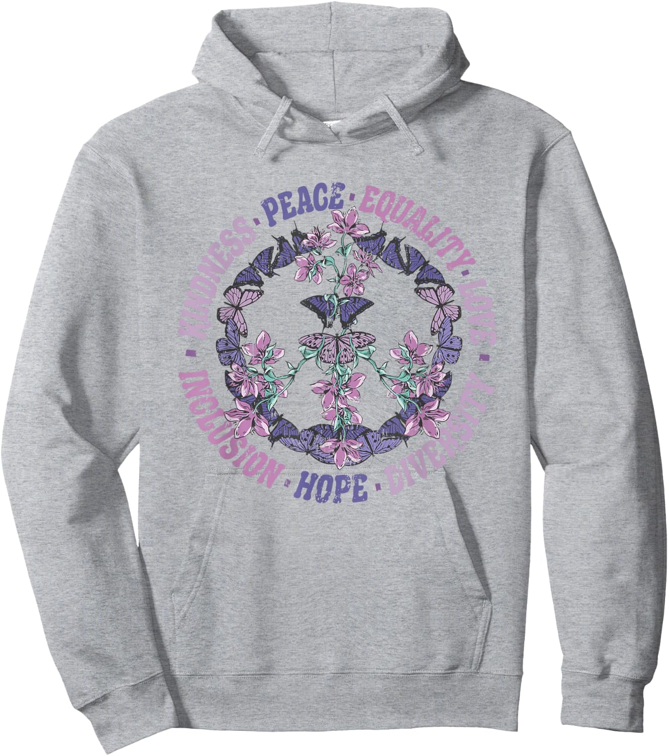 Diversity Equality Love Peace Human Rights Social Justice Hoodie - Hoodie | Ash