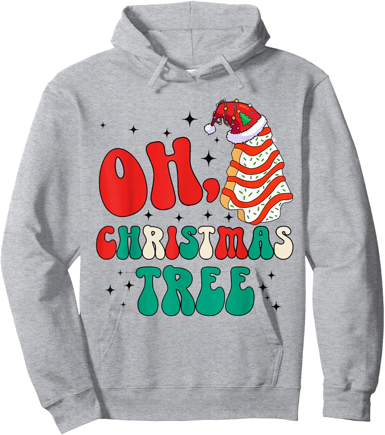 Oh Christmas Tree Cakes Debbie Becky Jen Cake Lovers Xmas Hoodie - Hoodie | Ash