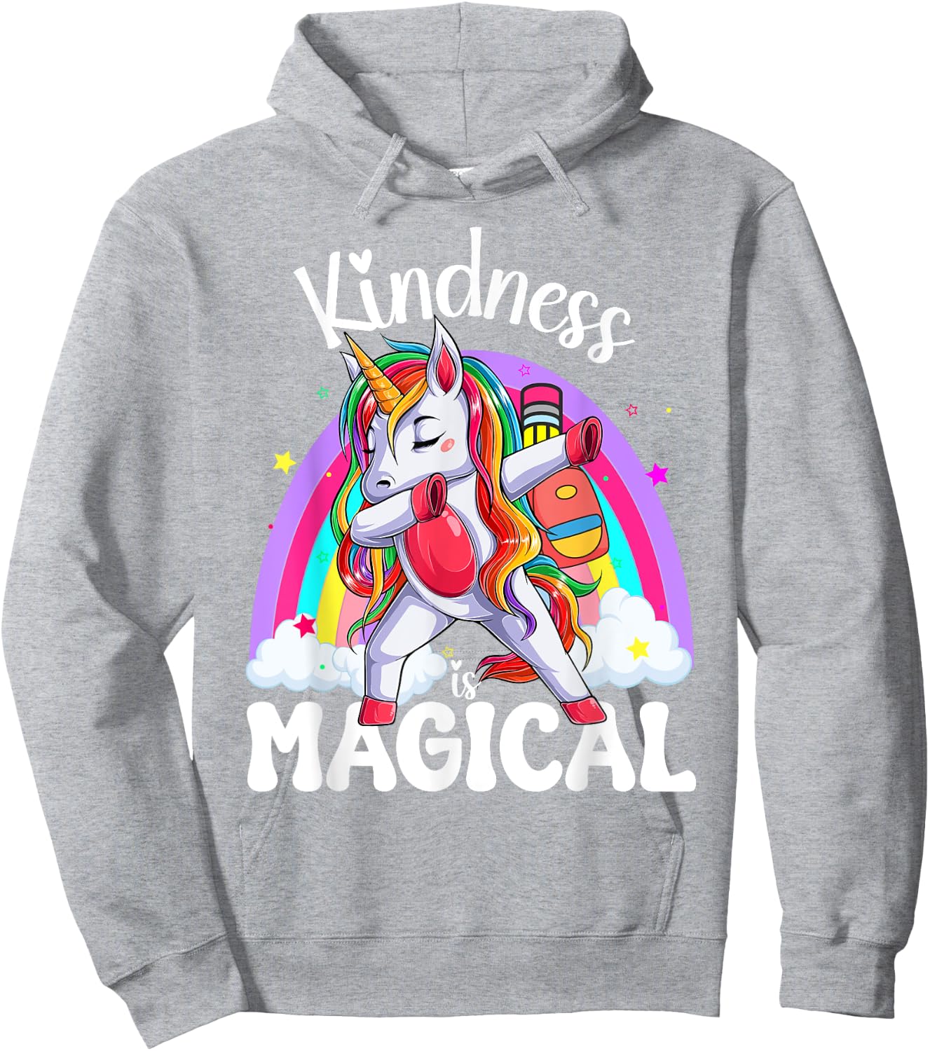 Groovy Unity Day Orange Kindness is Magical Unicorn Kids Hoodie - Hoodie | Ash
