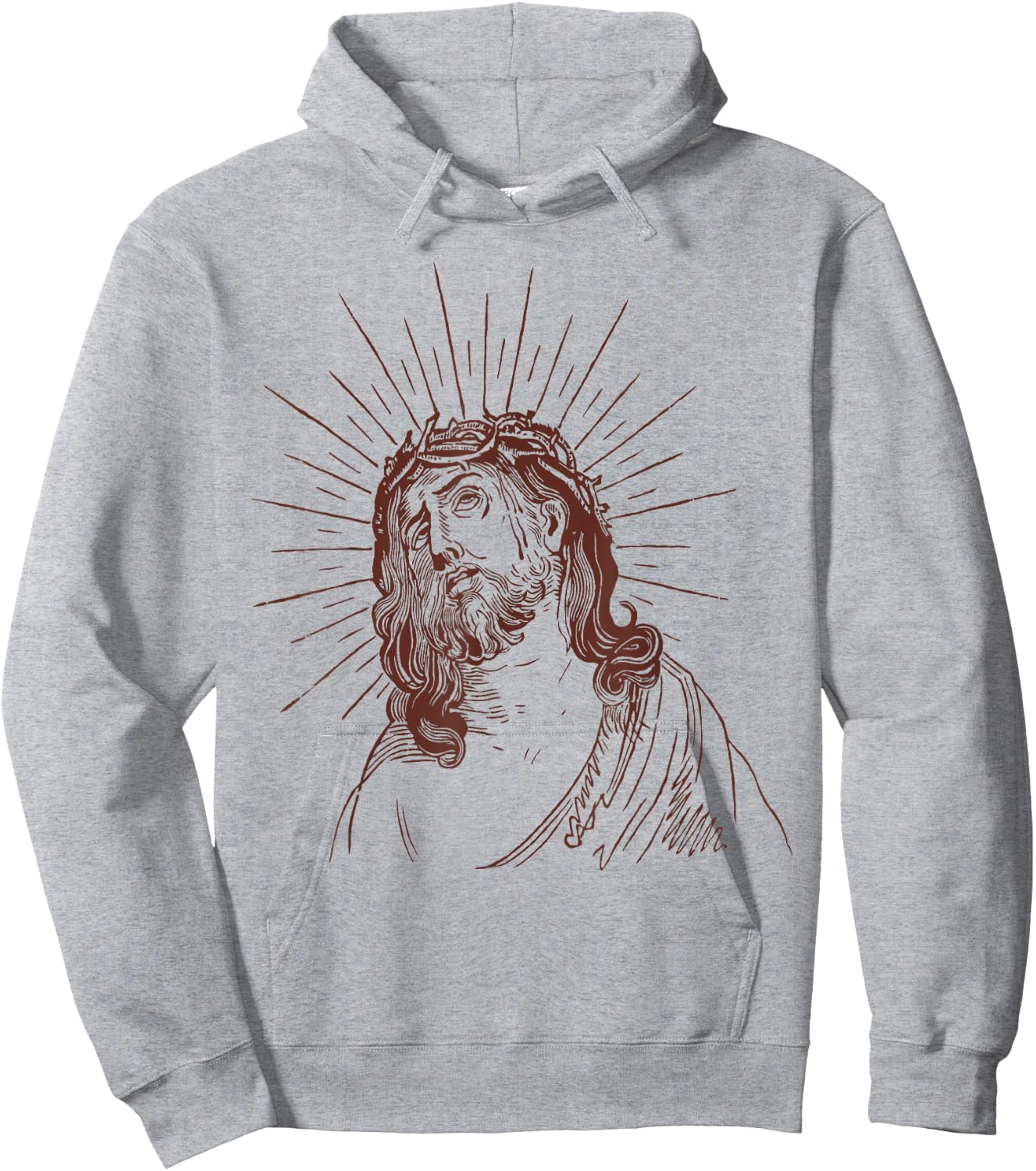 Jesus Face Hoodie - Hoodie | Ash