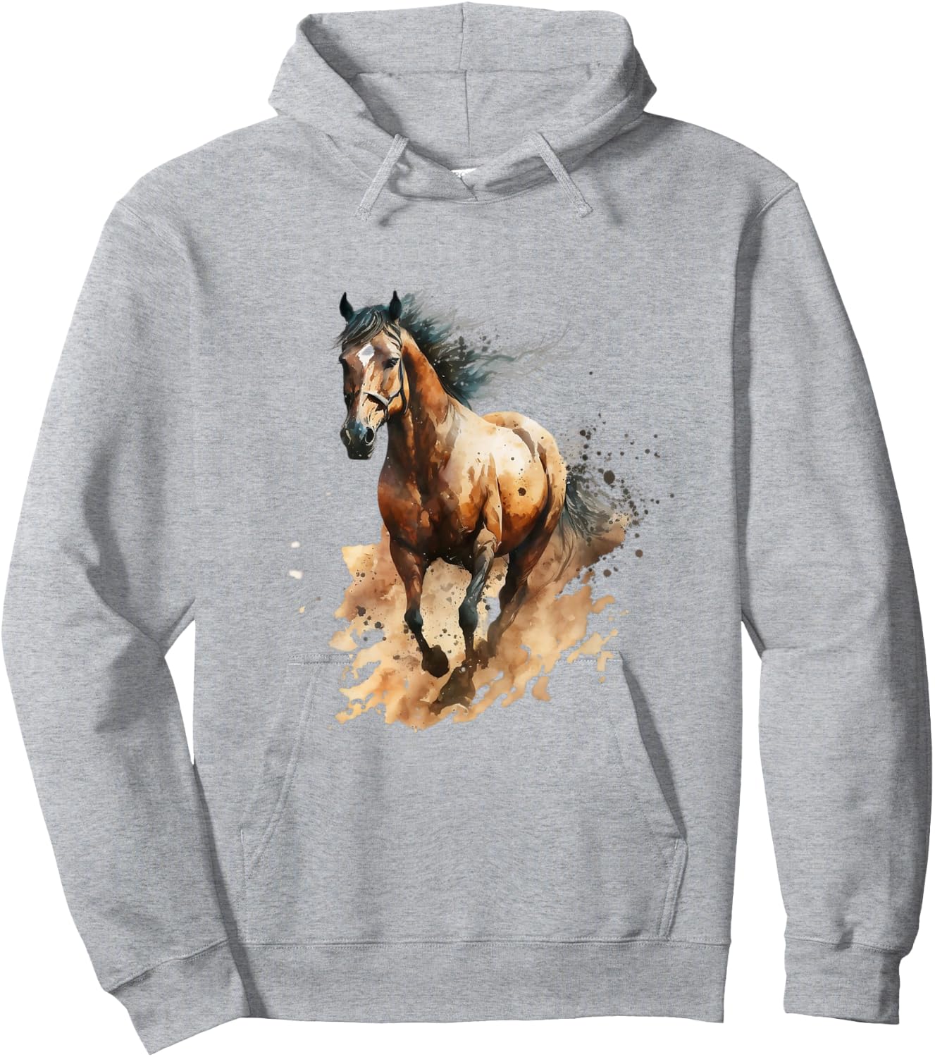 Beautiful Horse Graphic Horse Art Print for Girls Hoodie - Hoodie | Ash