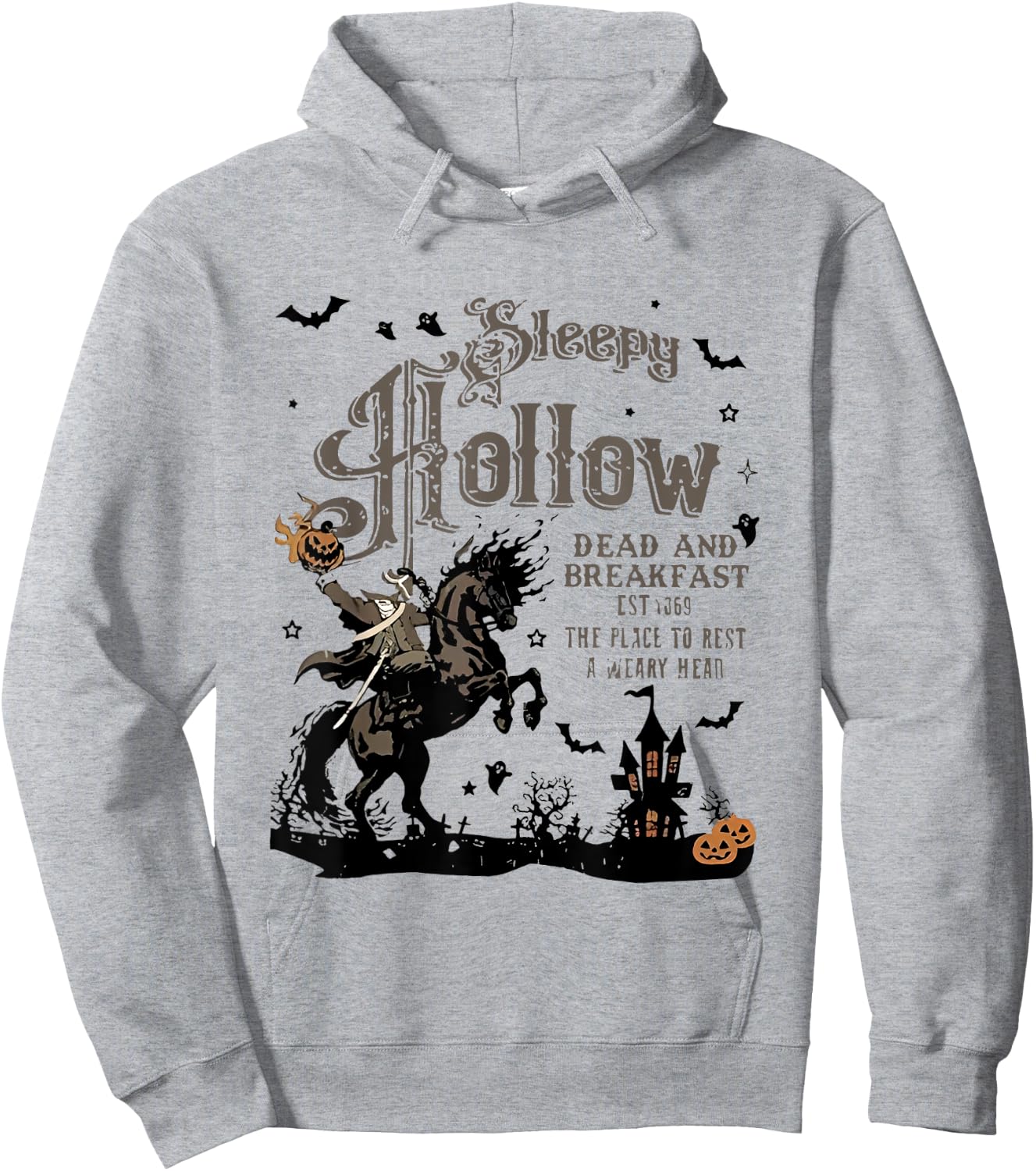 Sleepy Hollow Skeleton Riders, Headless Horseman Halloween Hoodie - Hoodie | Ash