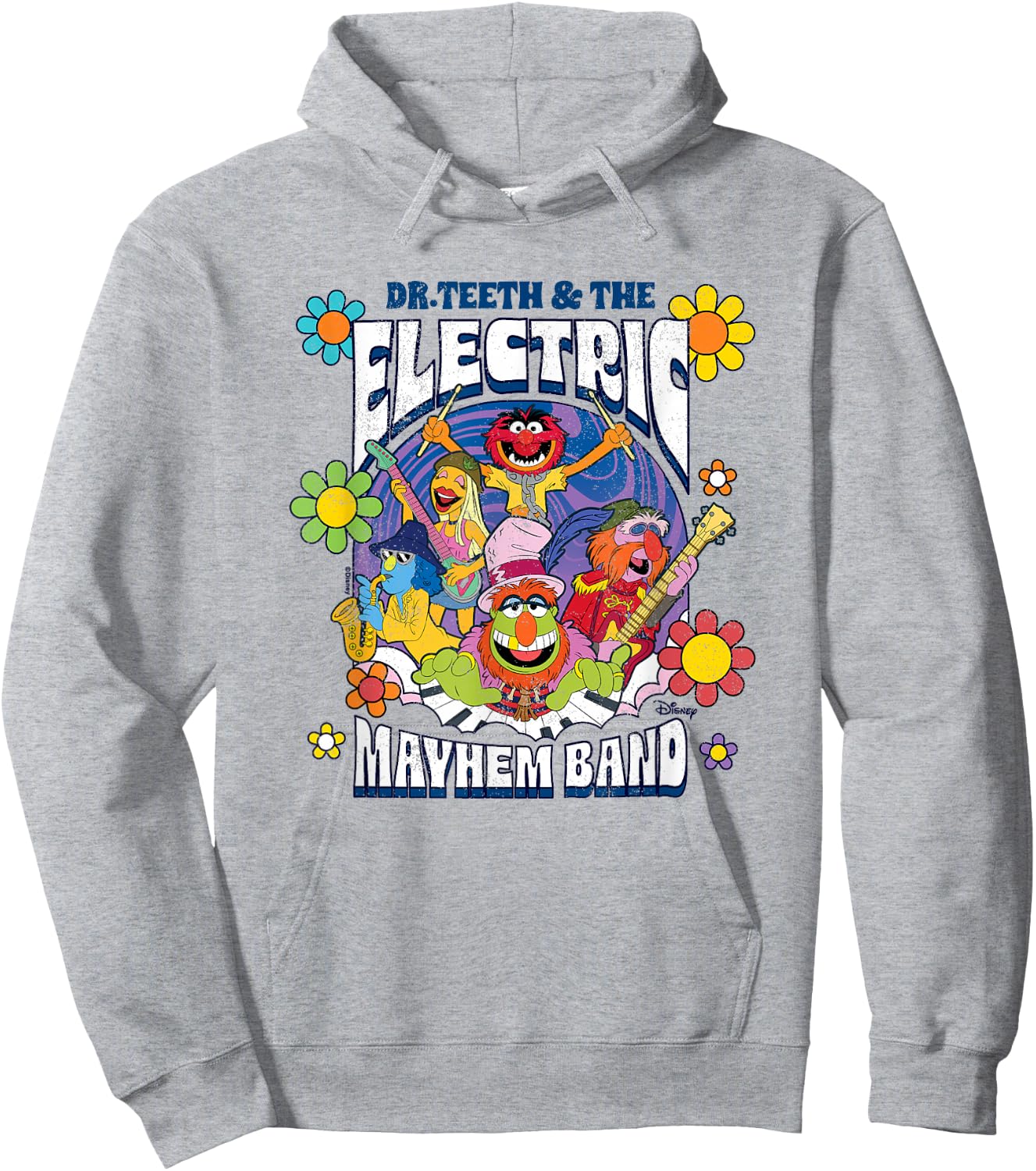 The Muppets - Dr Teeth Vintage Pyschadelic Hoodie - Hoodie | Ash