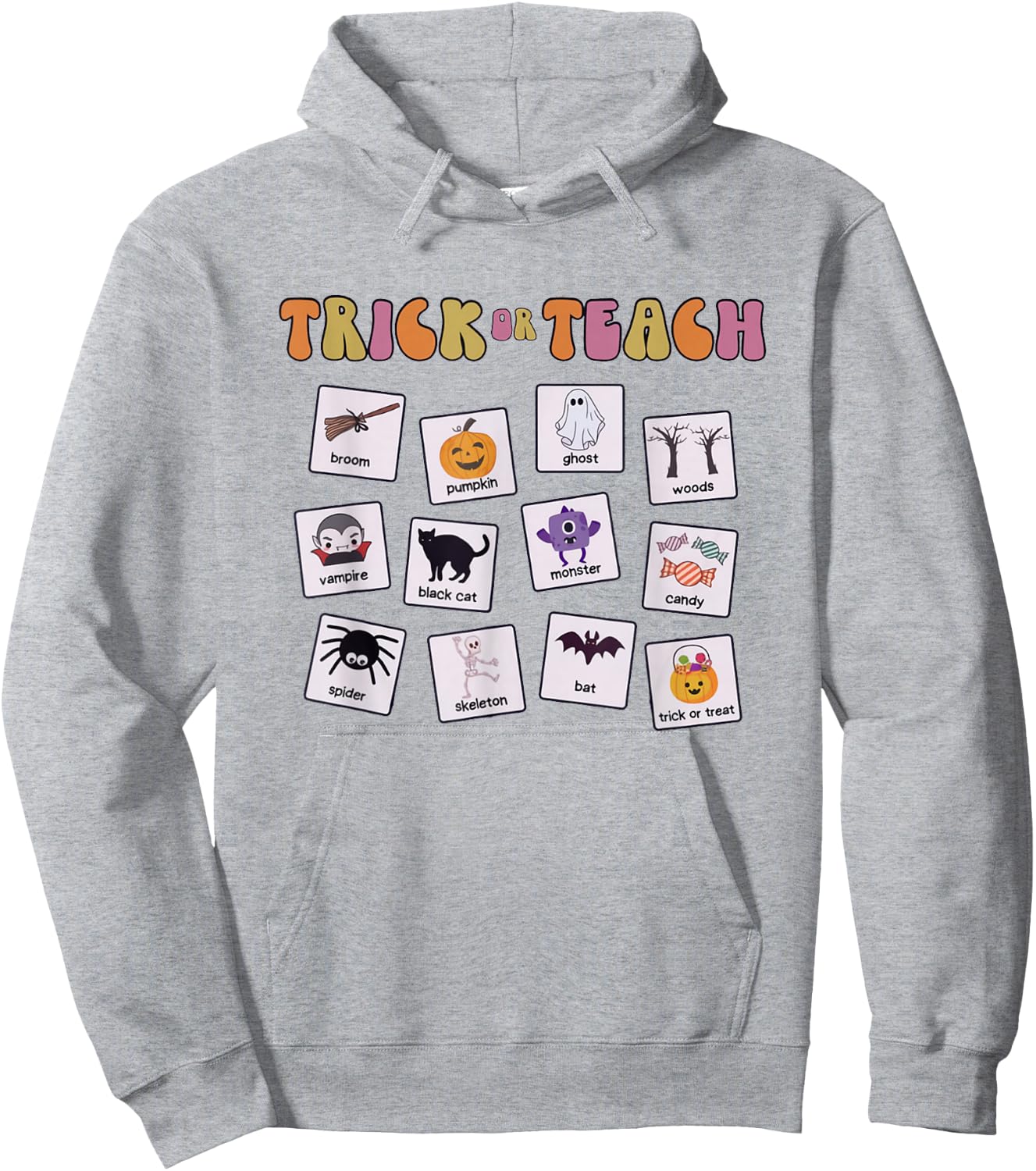 Retro Trick Or Treat Halloween Special Education Teacher Hoodie - Hoodie | Ash