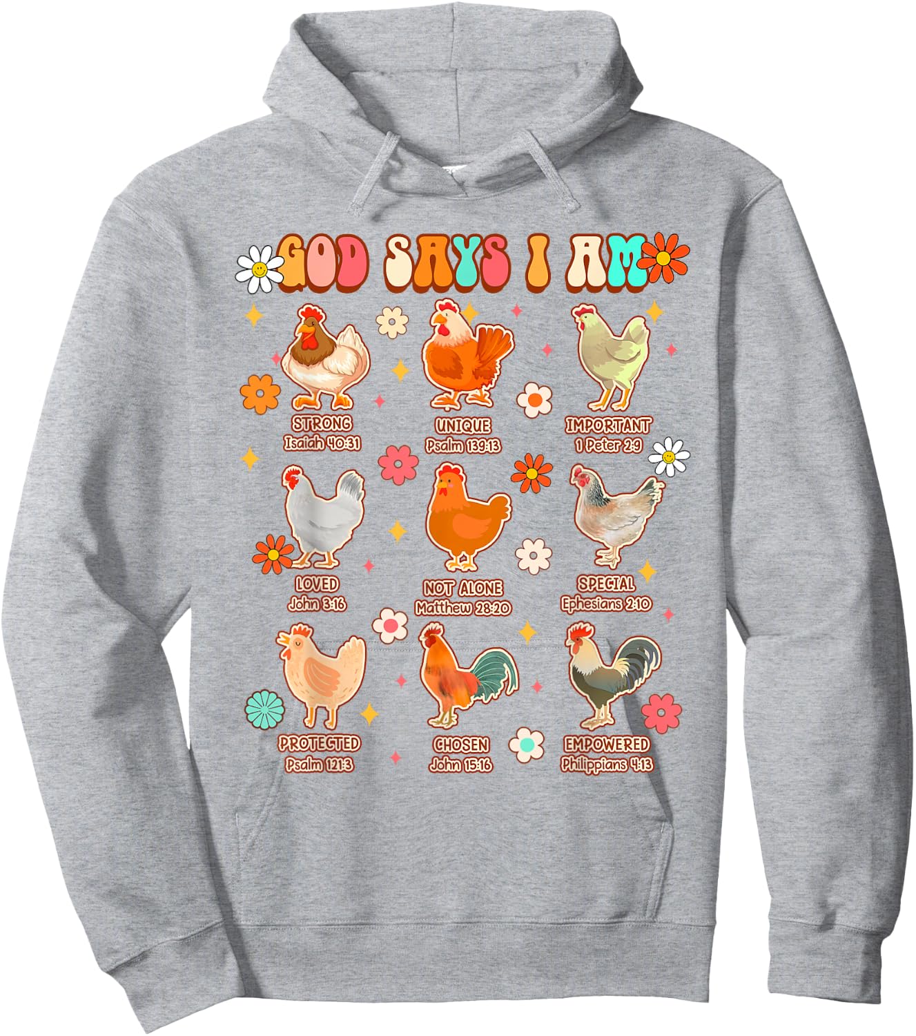 Christian Jesus Farm Life Farmer Chicken Lover God Says I'm Hoodie - Hoodie | Ash