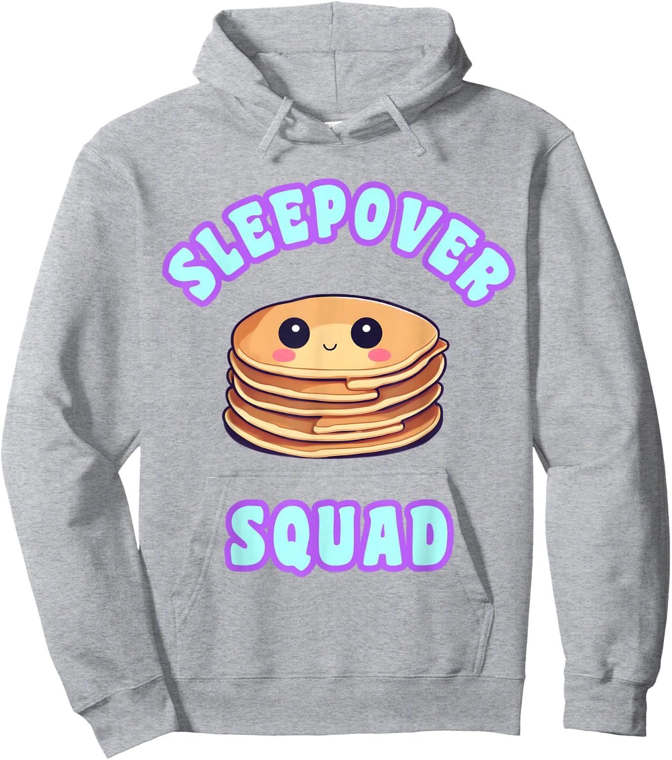Sleepover Party Squad Kawaii Pizza Tea Slumber Kit Hoodie - Hoodie | Ash