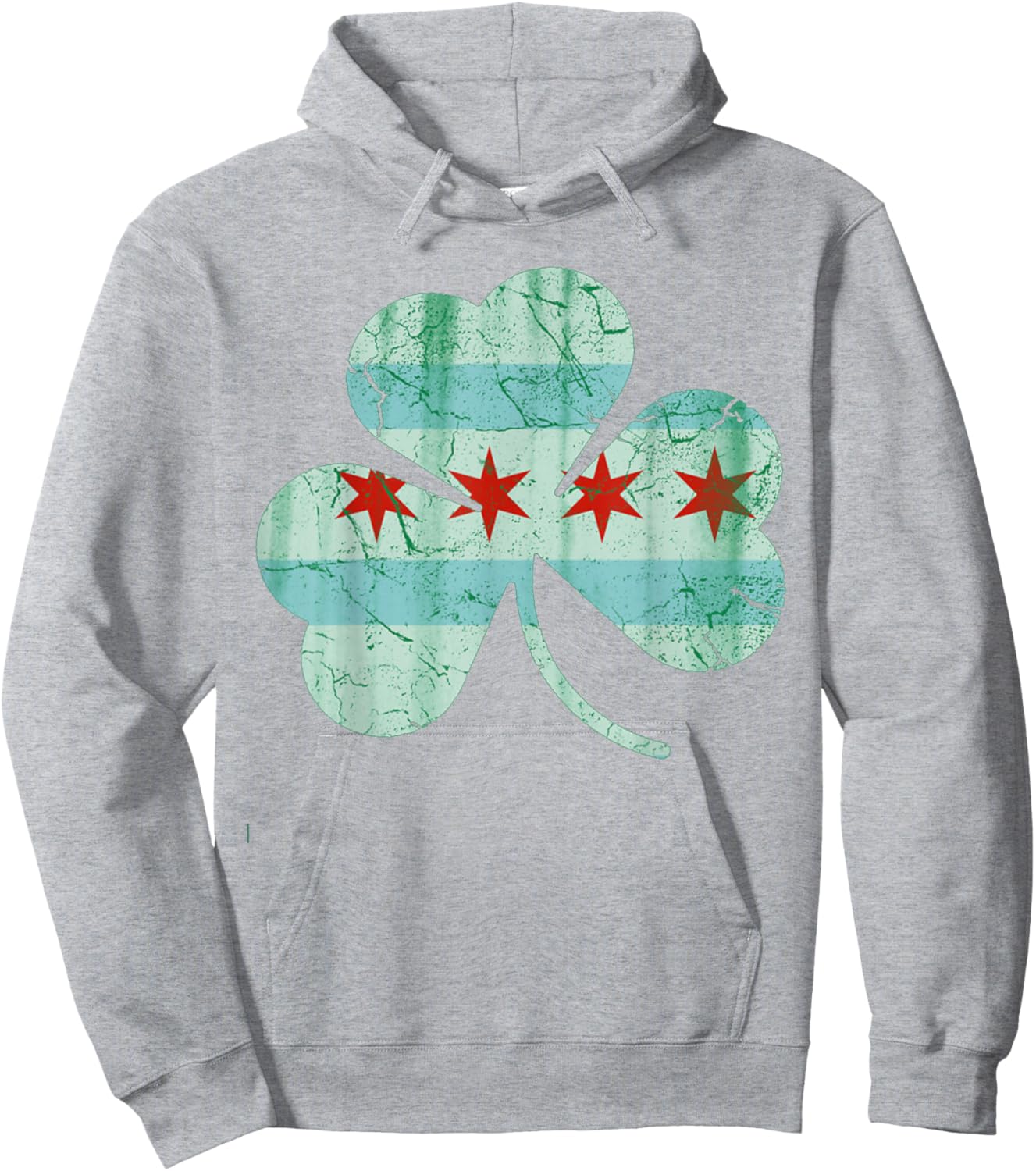 St. Patrick's day Designed Special Chicago Flag Pats Hoodie - Hoodie | Ash