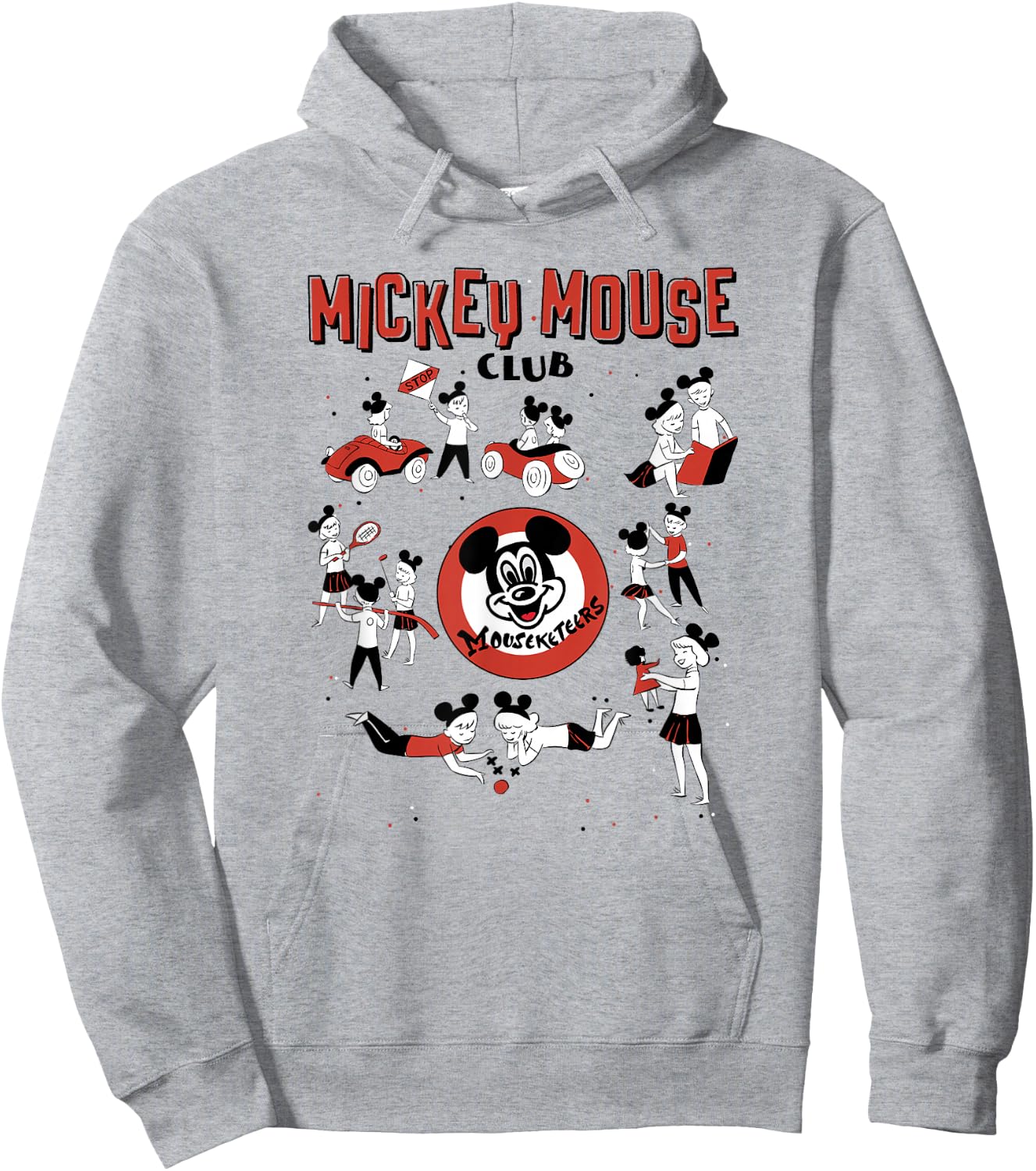 Disney Mickey and Friends Mouseketeers Mickey Mouse Icons Hoodie - Hoodie | Ash