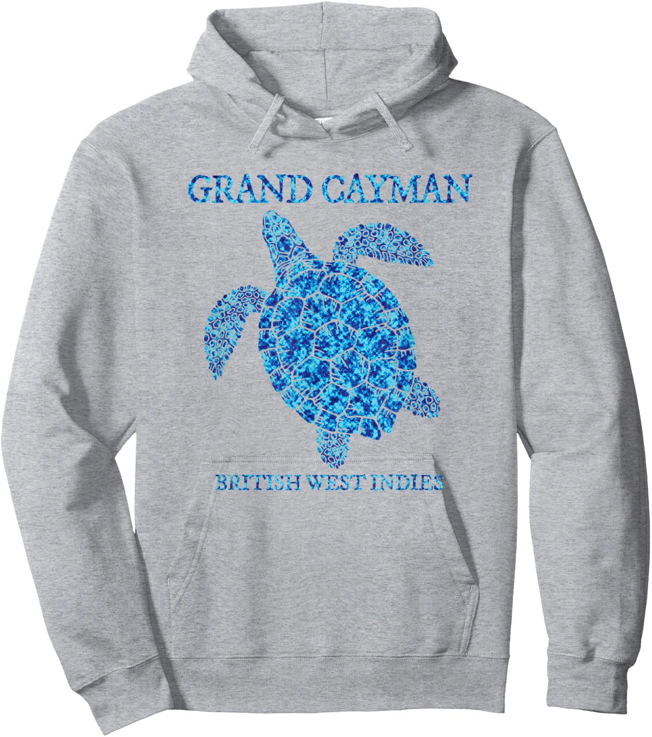 Retro Grand Cayman Islands Sea Turtle Graphic Vintage Hoodie - Hoodie | Ash