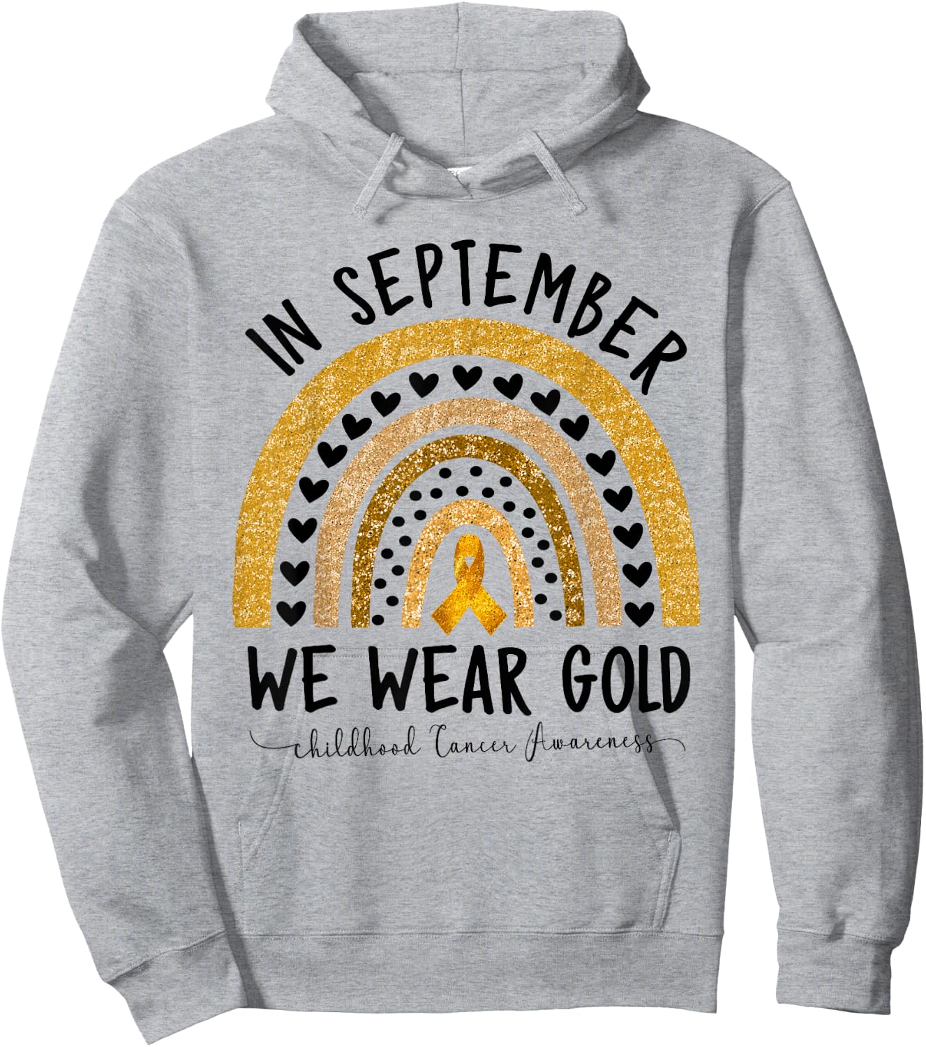 Childhood Cancer Awareness Shirts In September We Wear Gold Hoodie - Hoodie | Ash