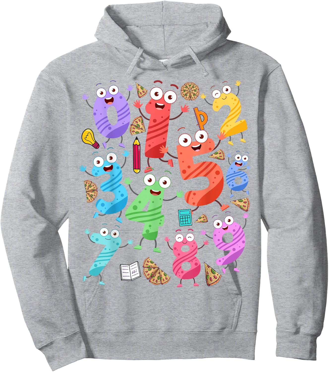 Maths Day Costume Idea For Kids & Teacher Numbers Maths Hoodie - Hoodie | Ash