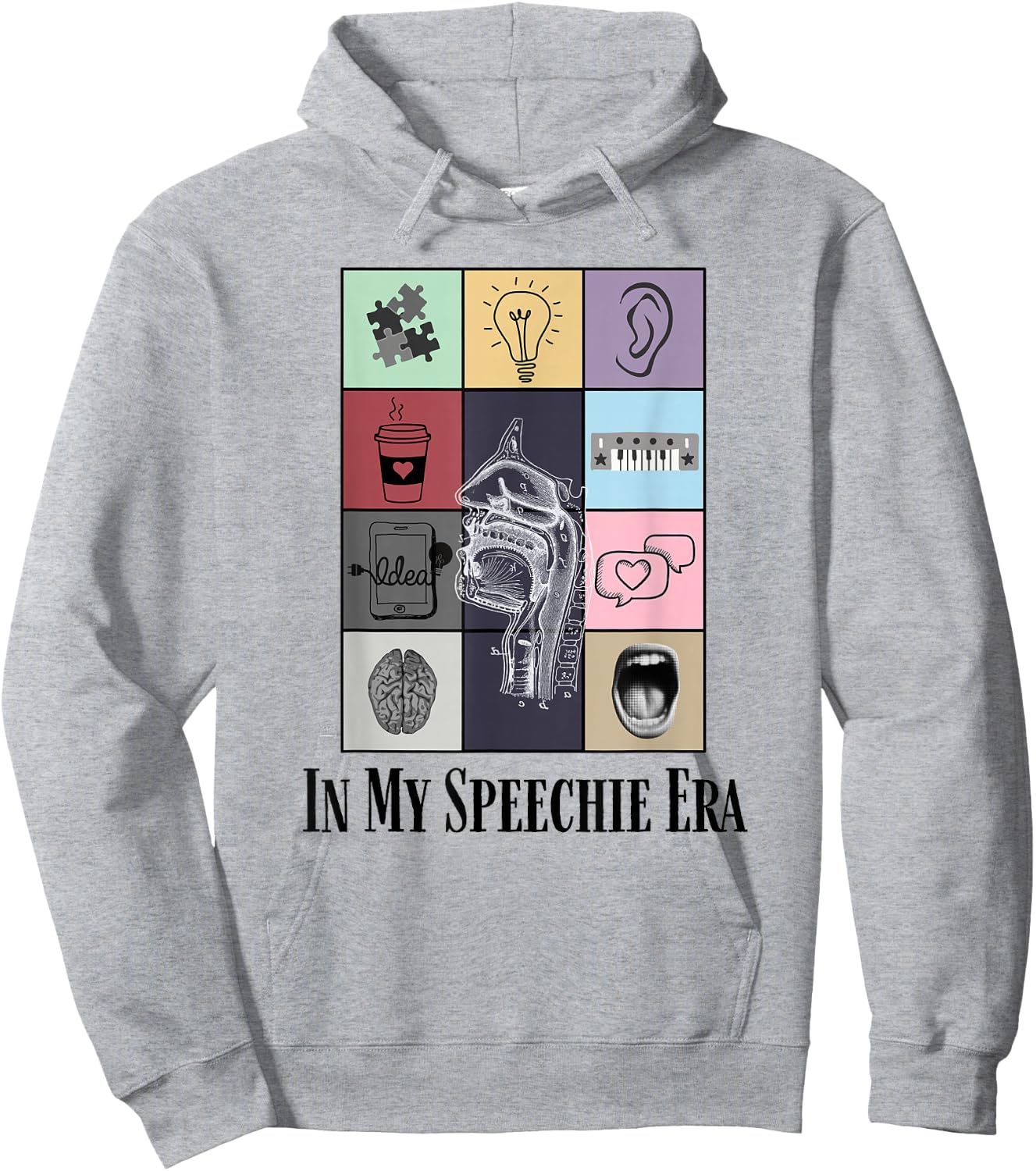 Retro Speech Therapist SLP Speech Therapy In My Speechie Era Hoodie - Hoodie | Ash