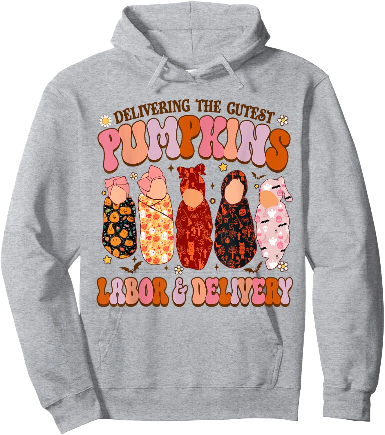 Delivering The Cutest Pumpkins Labor & Delivery Nurse Fall Hoodie - Hoodie | Ash