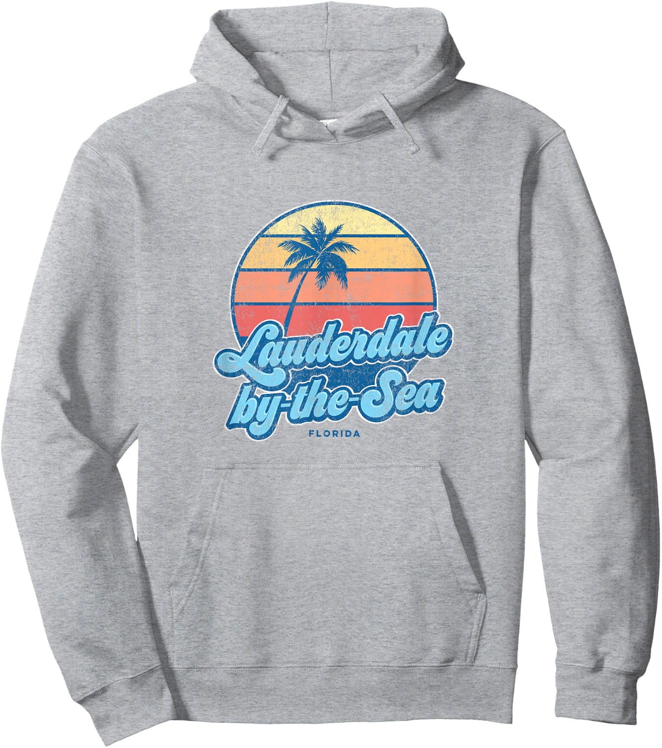 Vintage Lauderdale-by-the-Sea Florida FL Classic 70s Retro S Hoodie - Hoodie | Ash
