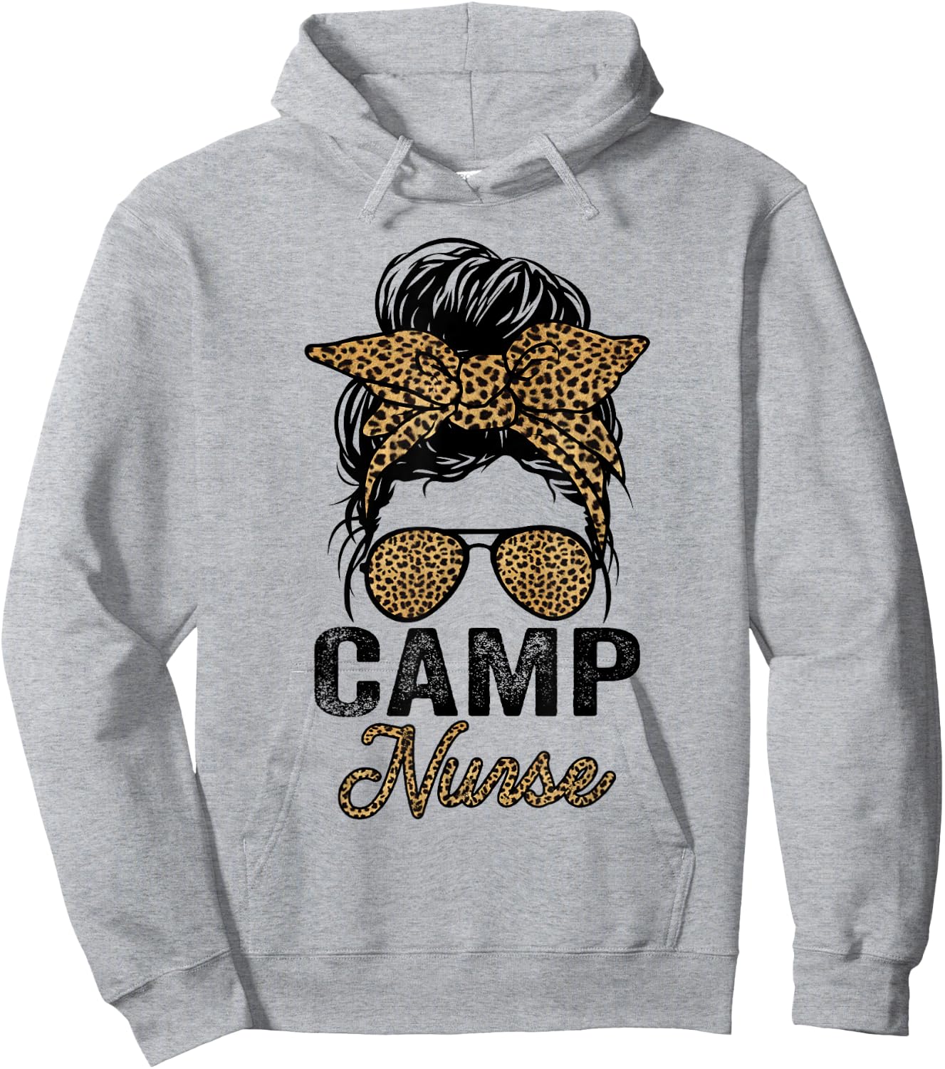 Camp Nurse Appreciation Day , Leopard Nurses Hoodie - Hoodie | Ash