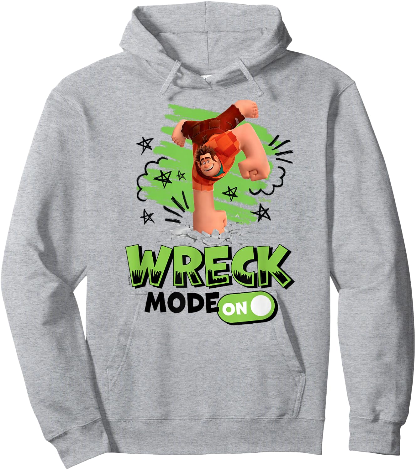 Wreck It Ralph - Wreck Mode On Punch Hoodie - Hoodie | Ash