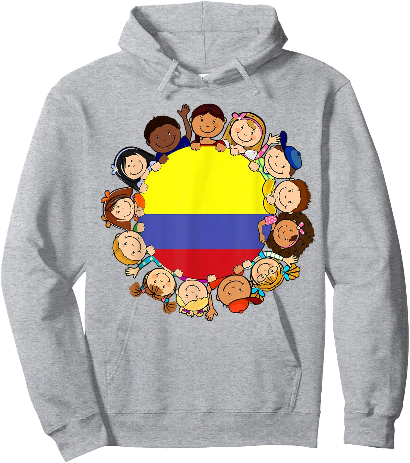 Colombia Flag Colombian Kid Hispanic Heritage Month Boy Girl Hoodie - Hoodie | Ash