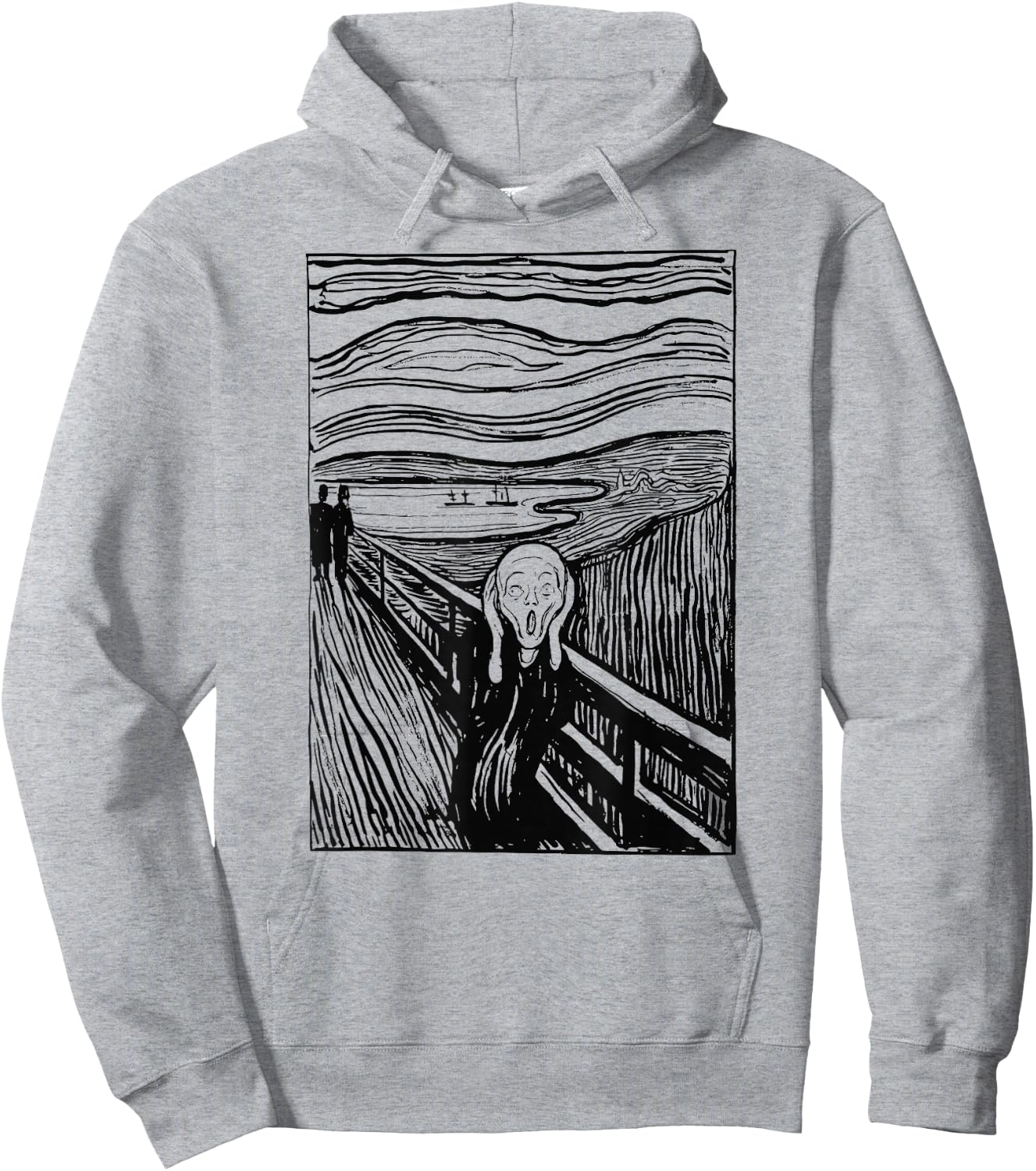 The Scream Famous Art by Munch Artist Painting Vintage Hoodie - Hoodie | Ash