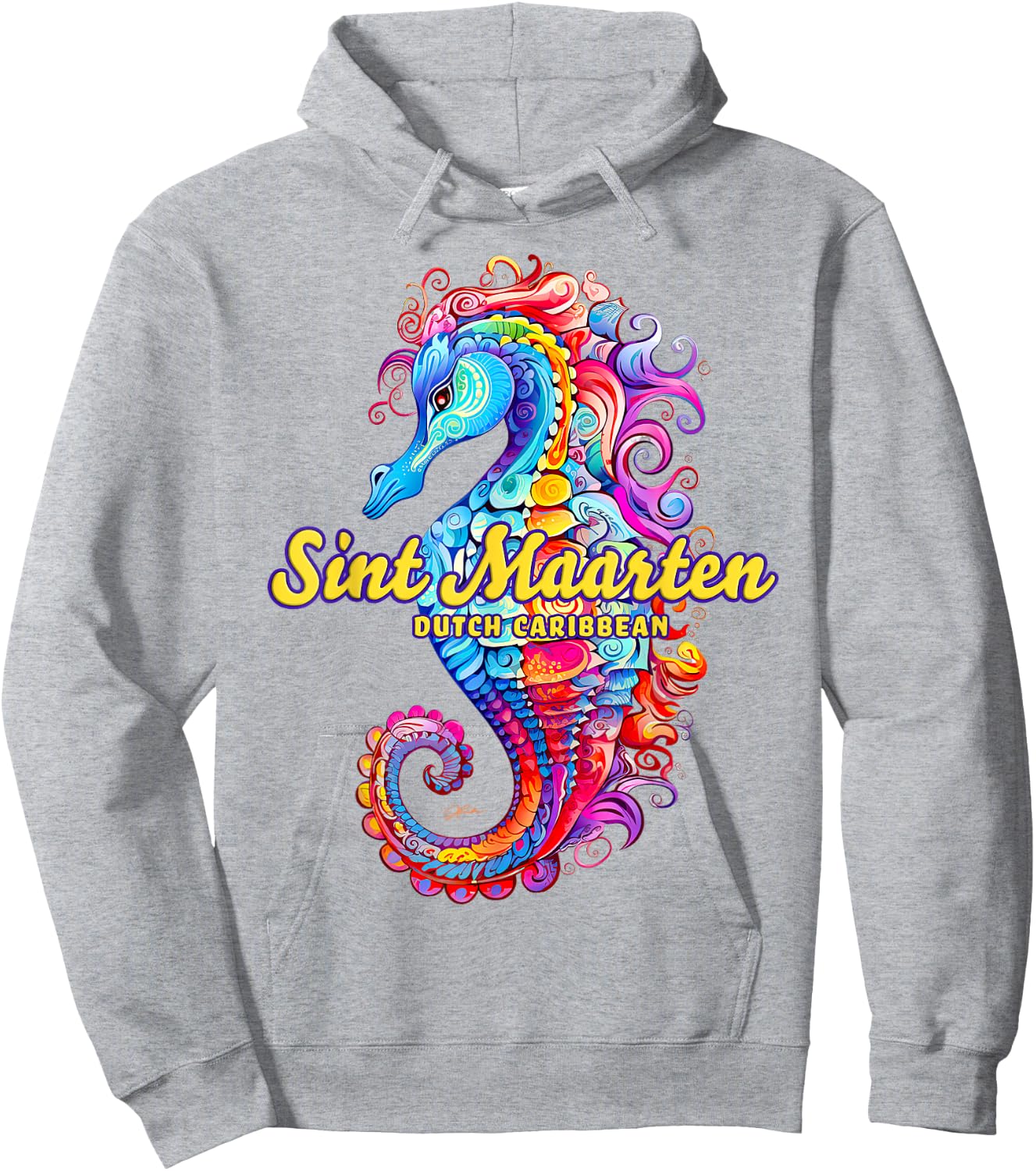 JCombs: Sint Maarten, Dutch Caribbean, Seahorse Beach Men Women Girls Kids Hoodie - Hoodie | Ash