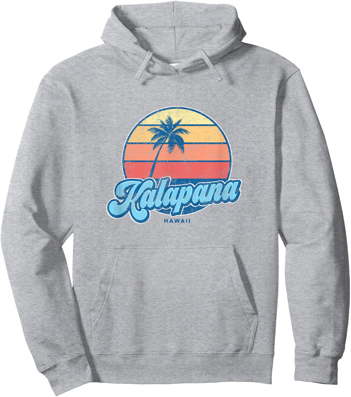 Vintage Kalapana Hawaii HI Classic 70s Retro Surfer Hoodie - Hoodie | Ash