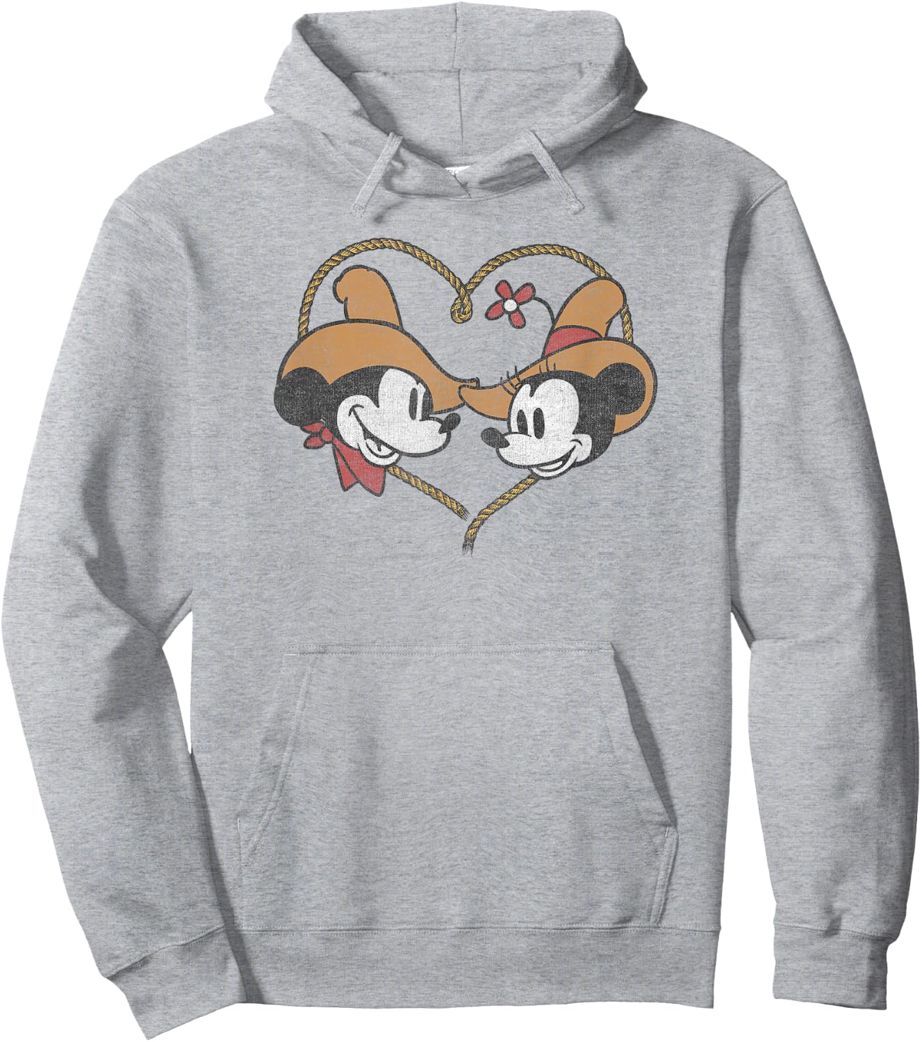 Disney Mickey and Minnie Vintage Western Sweethearts Hoodie - Hoodie | Ash