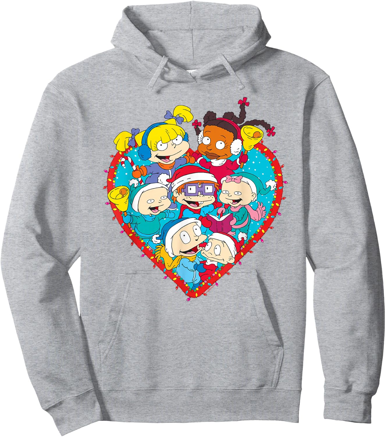 Rugrats Group Christmas Photo With Tommy, Chucky, Angelica Hoodie - Hoodie | Ash