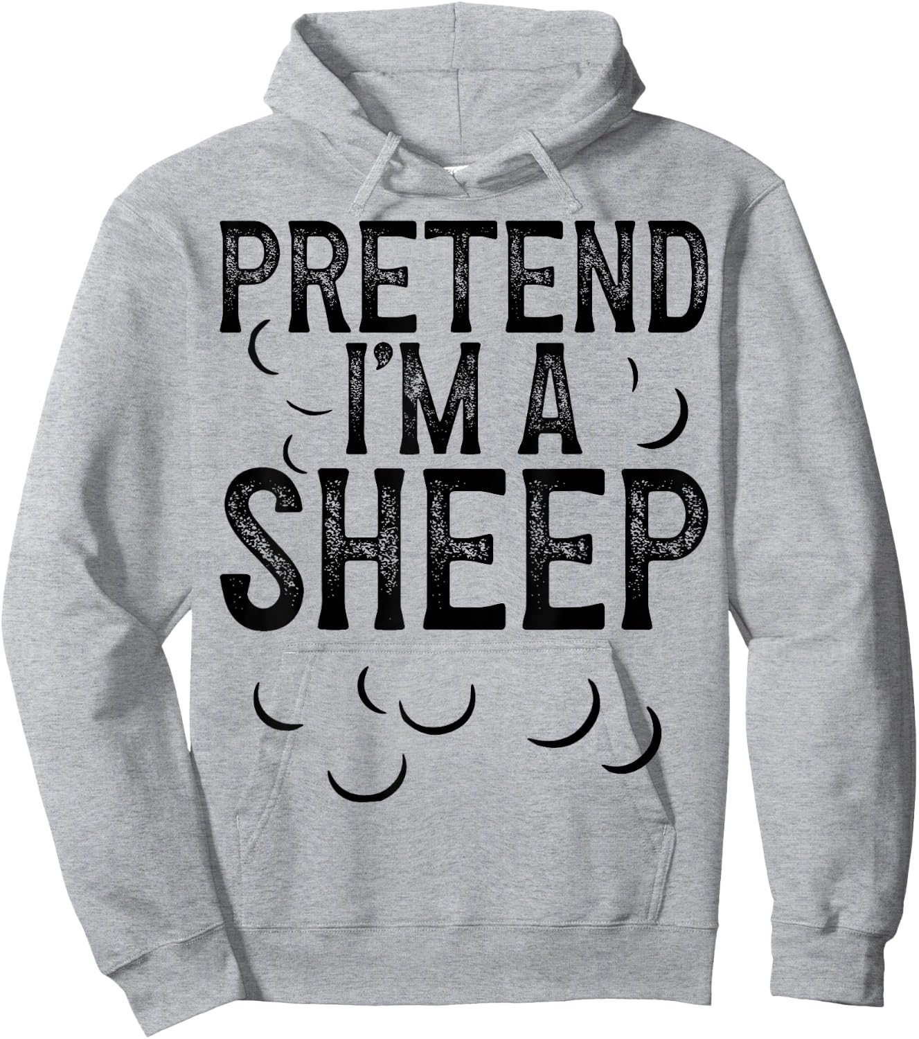 Vintage Pretend I'm a Sheep Halloween Last Minute Costume Hoodie - Hoodie | Ash