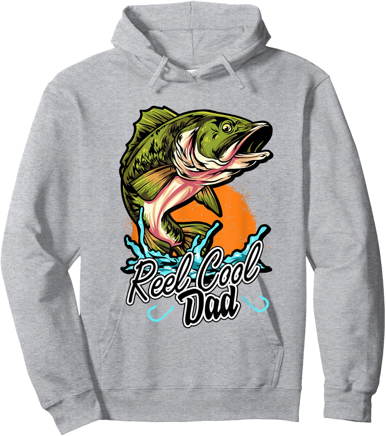 Funny Reel Fishing Fish Fisherman Fathers Dad Angling Angler Hoodie - Hoodie | Ash