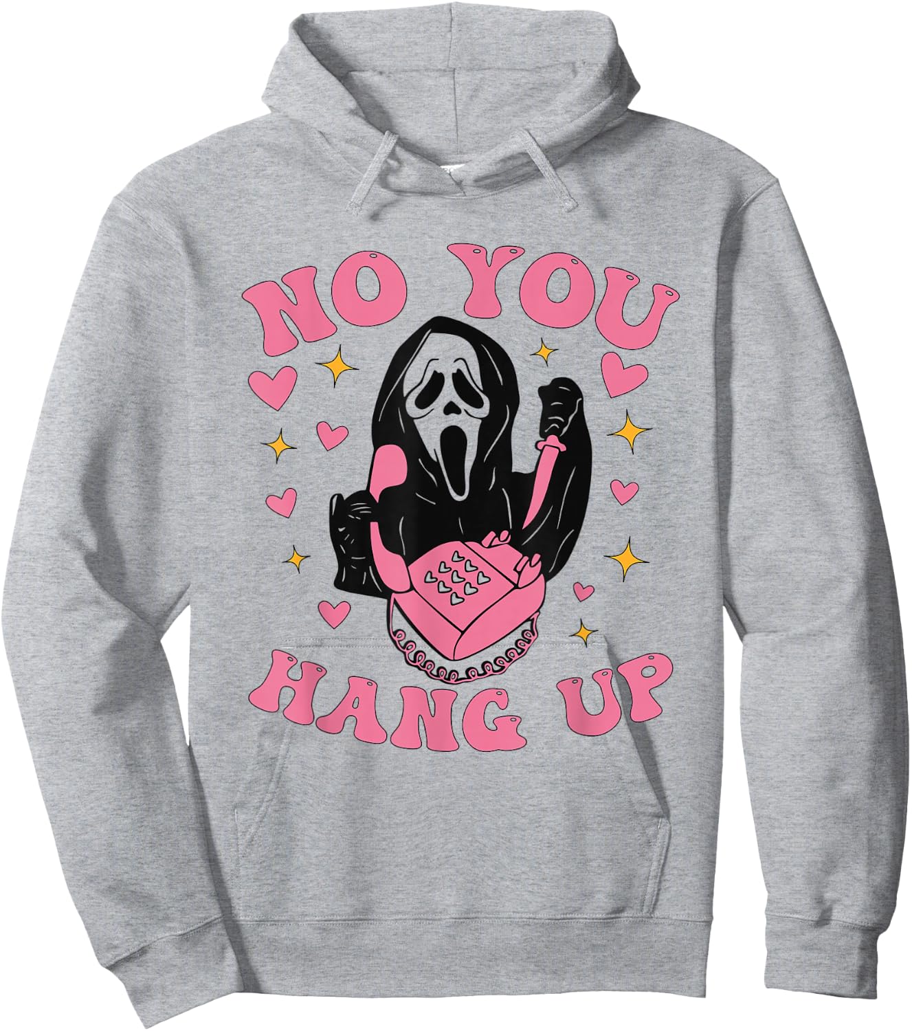 Funny Ghost Calling Halloween Scary Costume No You Hang Up Hoodie - Hoodie | Ash