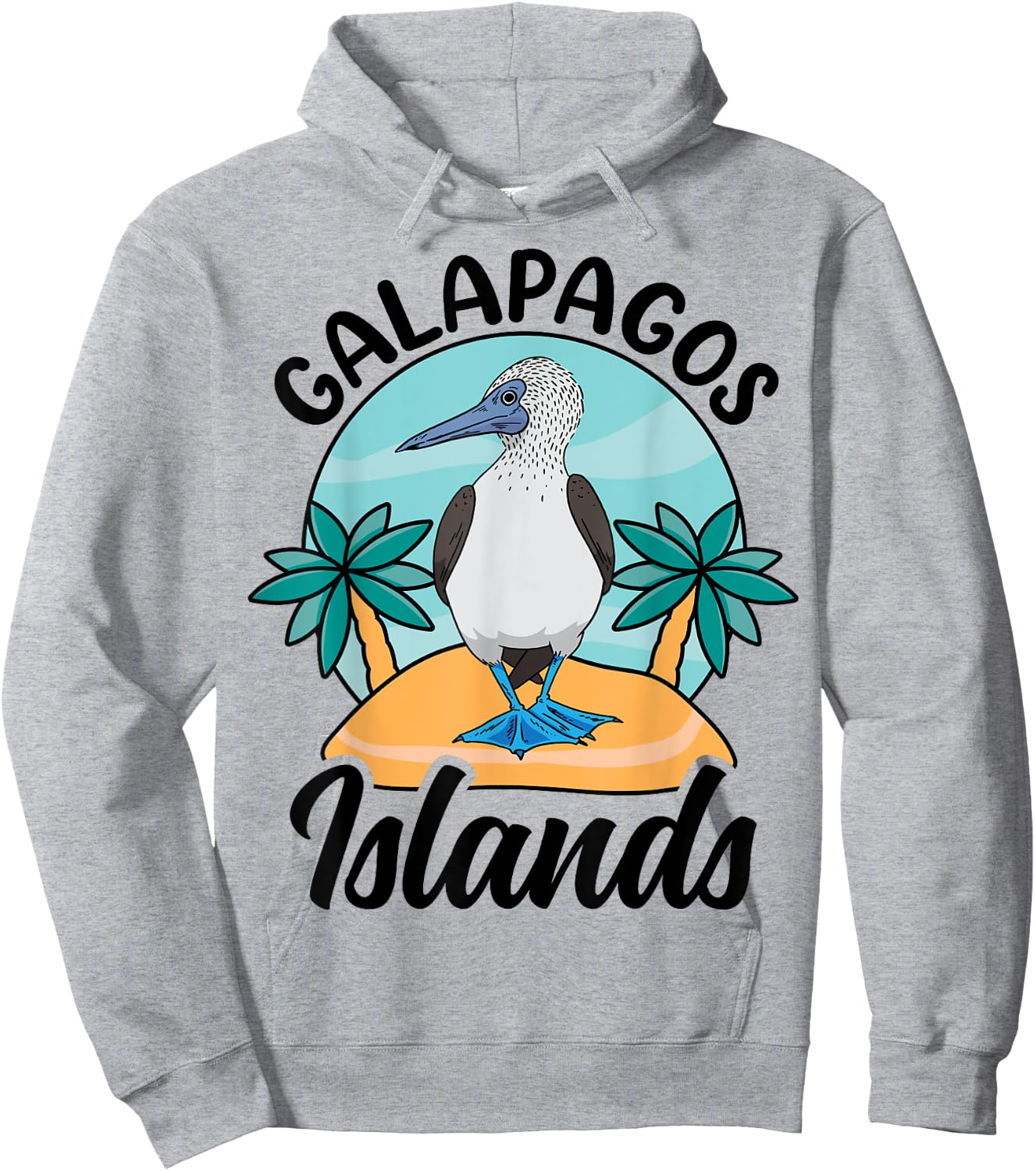 Galapagos Islands Blue Bird Seabird Lover Hoodie - Hoodie | Ash