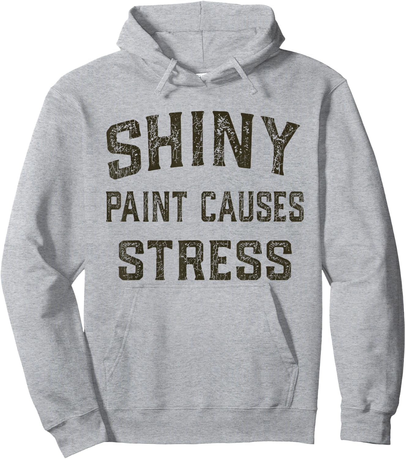 Ugly Pelican Co. Vintage Classic Hot Rod Auto Shiny Paint Causes Stress Rat Rod Rules Automotive Hoodie - Hoodie | Ash