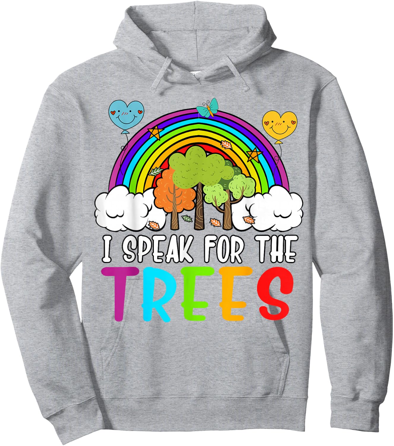 I Speak For the Trees Earth-Day Shirt Cute Kid Youth Toddler Hoodie - Hoodie | Ash