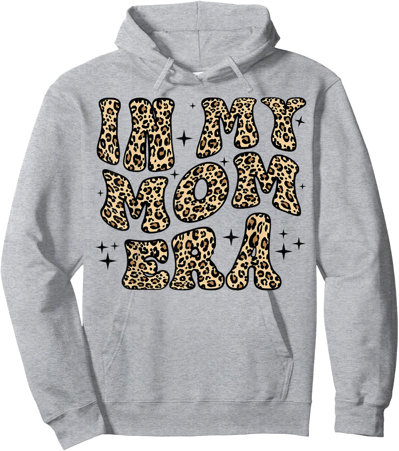 In My Mom Era Leopard Groovy Women Girls Mom Life Hoodie - Hoodie | Ash