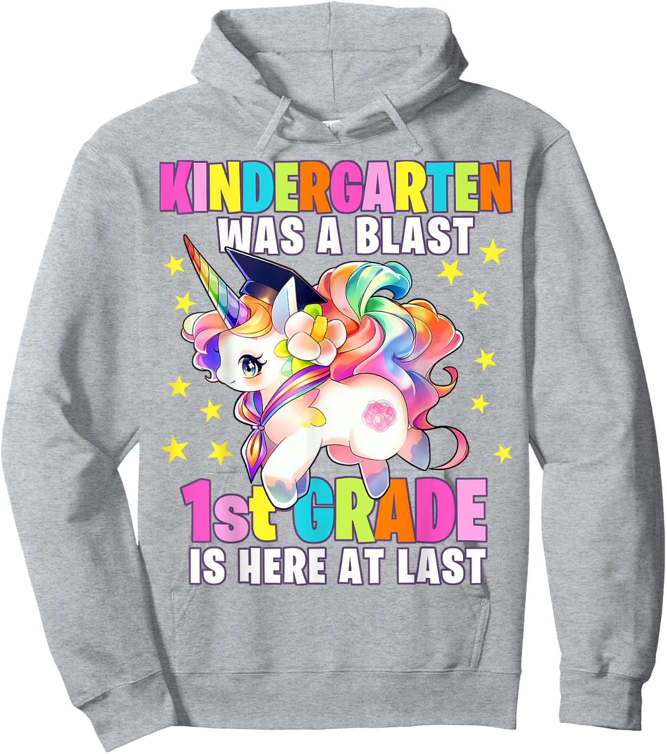 Kindergarten Graduation Unicorn Kindergarten Graduate Girls Hoodie - Hoodie | Ash