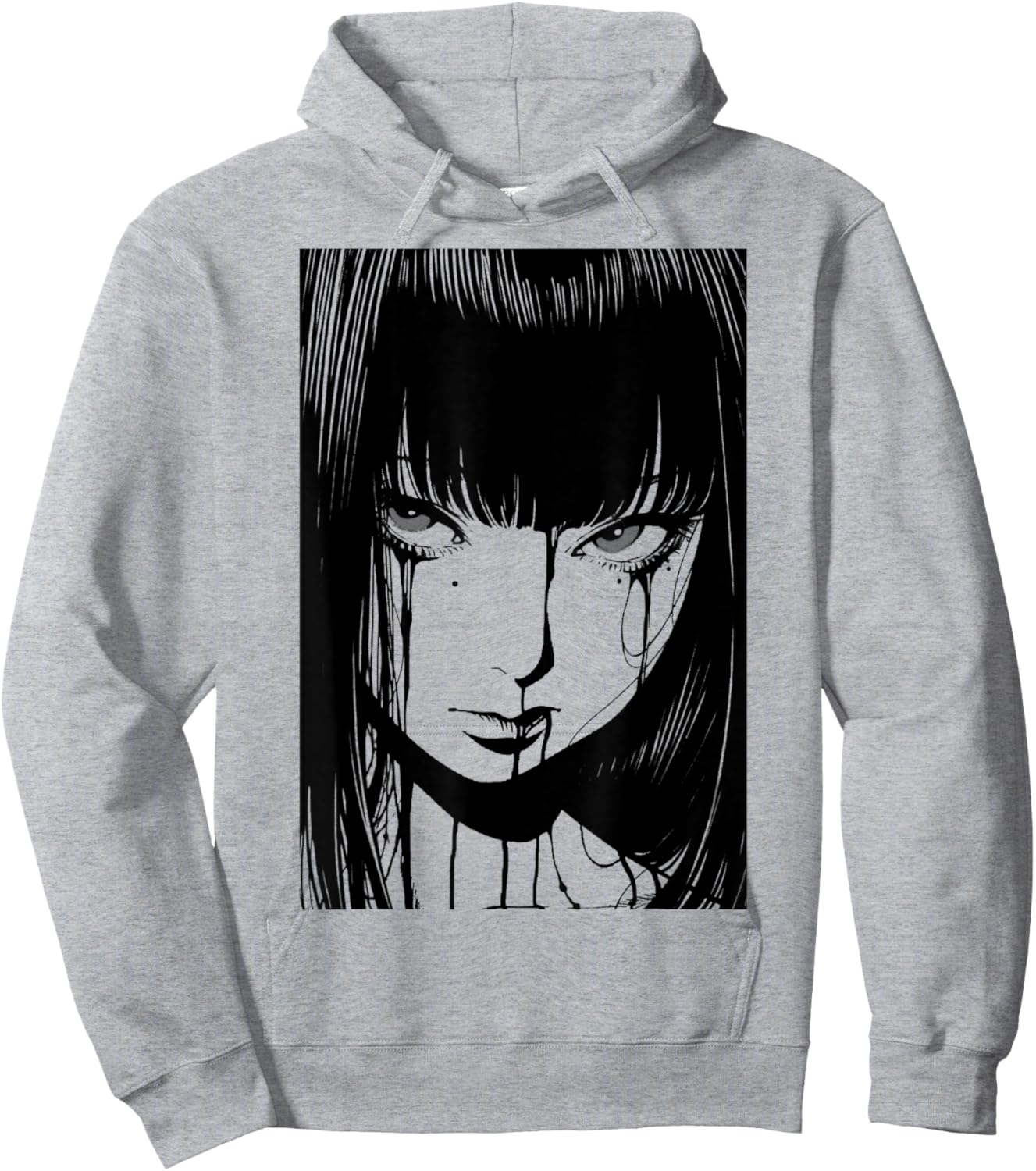 Creepy Japanese Anime Manga Horror | Pastel Goth Grunge Hoodie - Hoodie | Ash