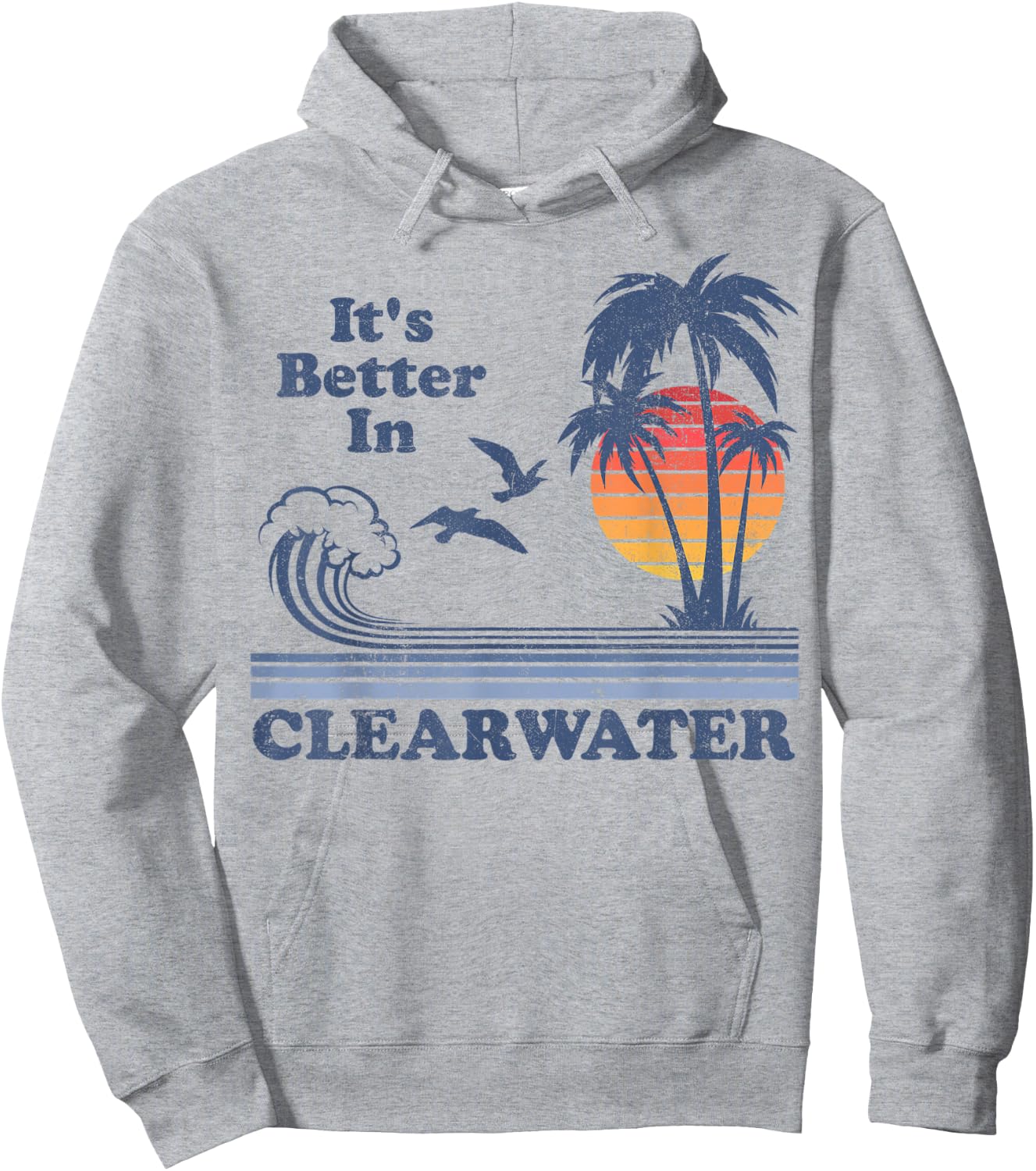 Its Better In Clearwater Beach Florida Retro Vintage 80s 70s Women Kids Hoodie - Hoodie | Ash