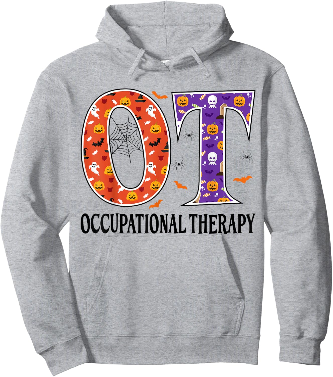 OT Occupational Therapy Funny OT Halloween Hoodie - Hoodie | Ash