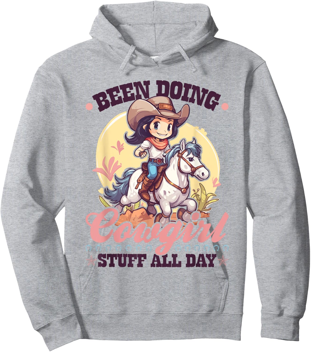 Been Doing Cowgirl Stuff All Day, Rodeo Girl Toddler Cowgirl Hoodie - Hoodie | Ash