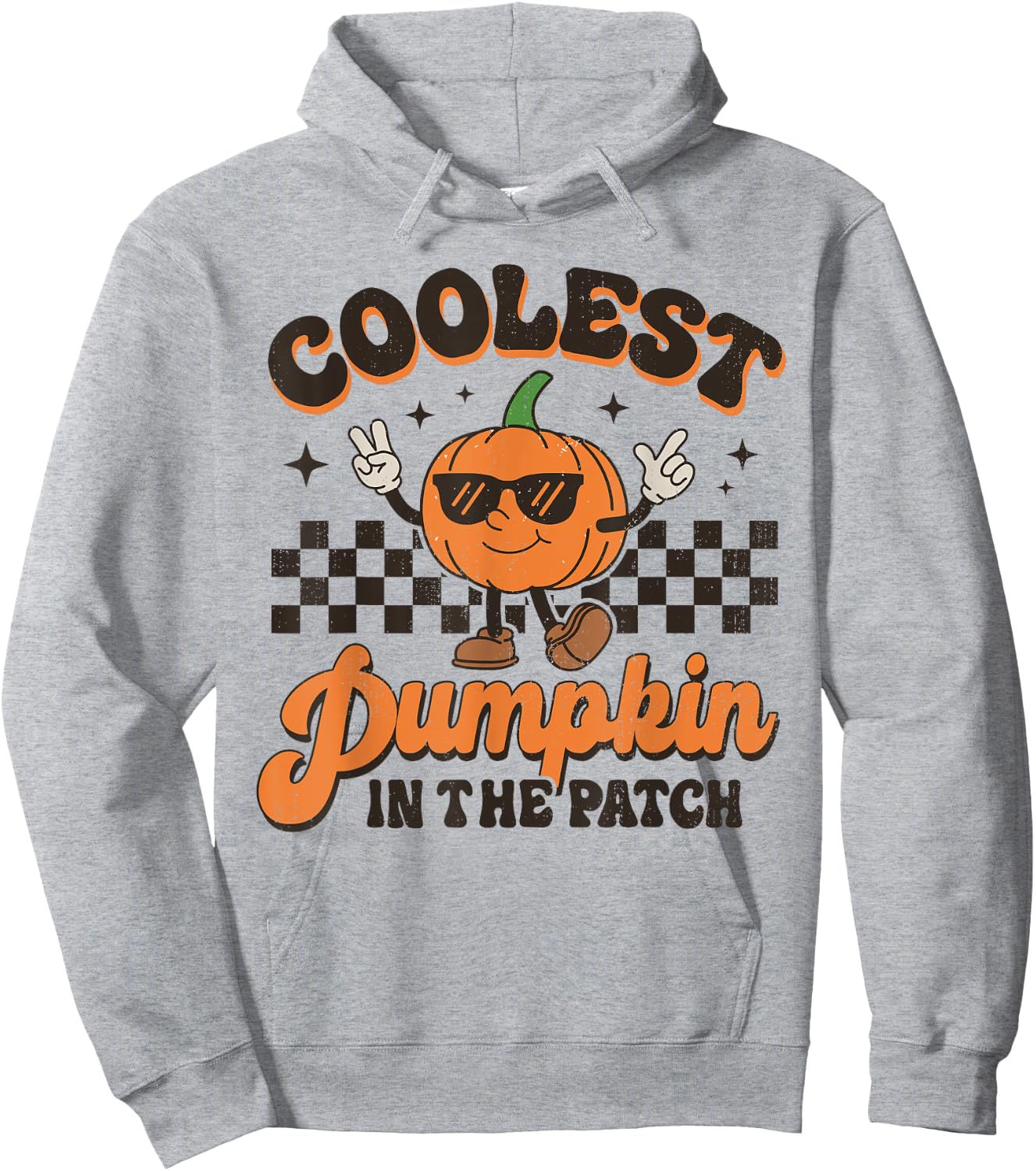 Groovy Coolest Pumpkin In The Patch Halloween For Boys Kids Hoodie - Hoodie | Ash