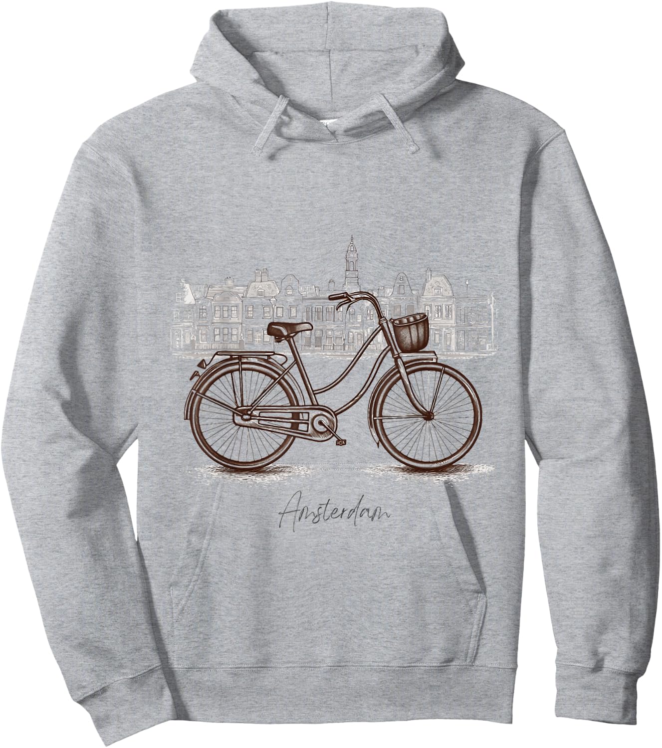 Amsterdam City Bike: Red Light District Bicycle Club Hoodie - Hoodie | Ash