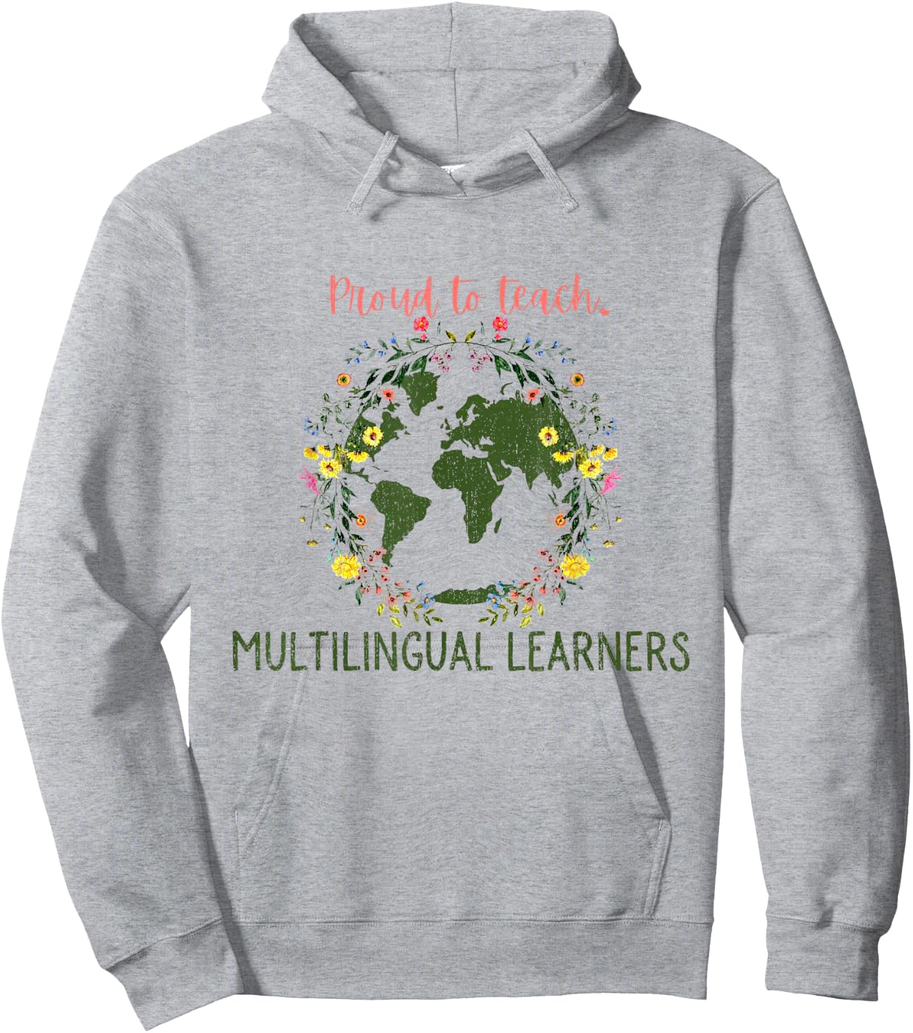 ESL Multilingual Teacher Multilingual English Teacher Bac Hoodie - Hoodie | Ash