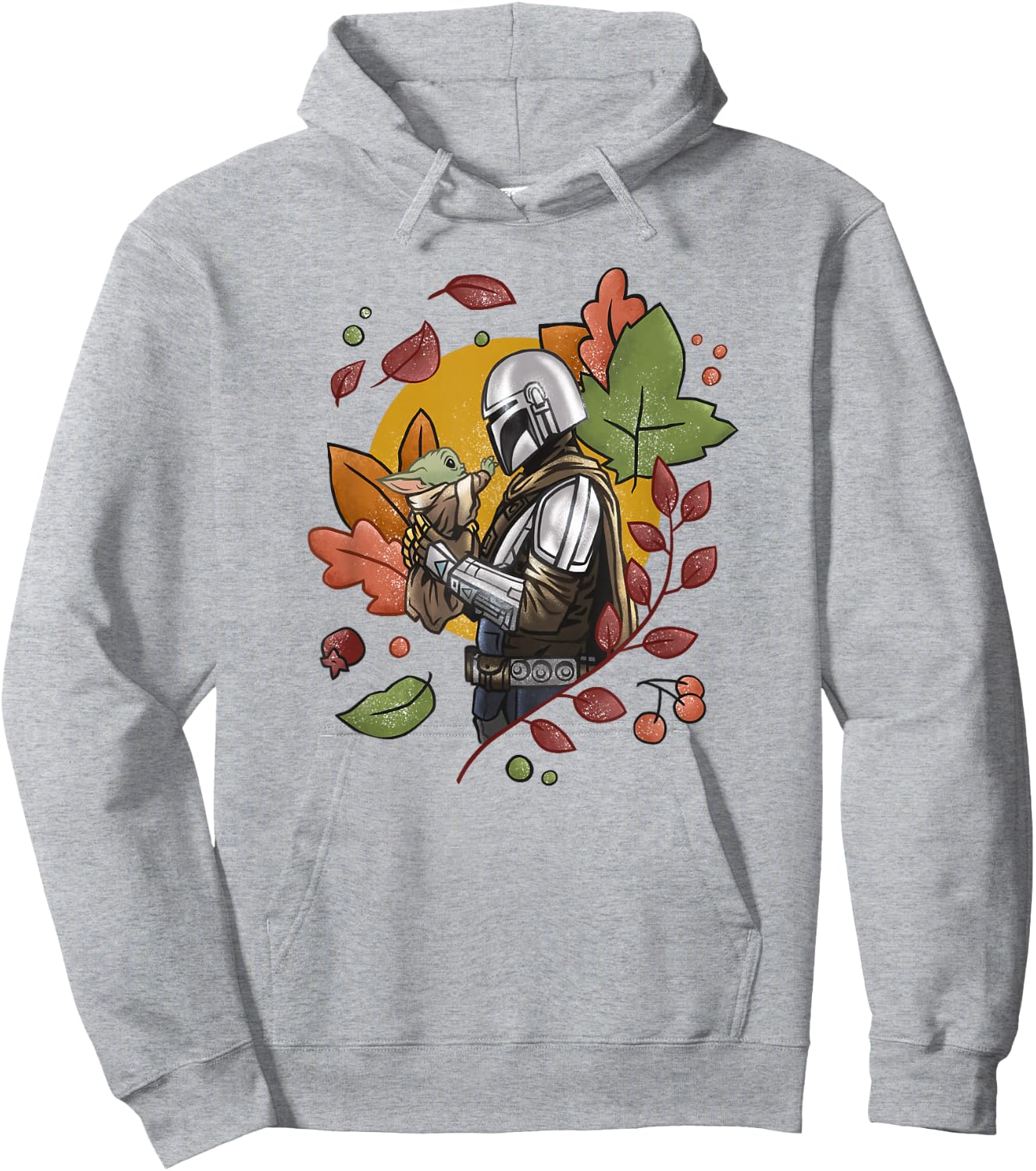 Star Wars: The Mandalorian Halloween Fall Foliage Hoodie - Hoodie | Ash