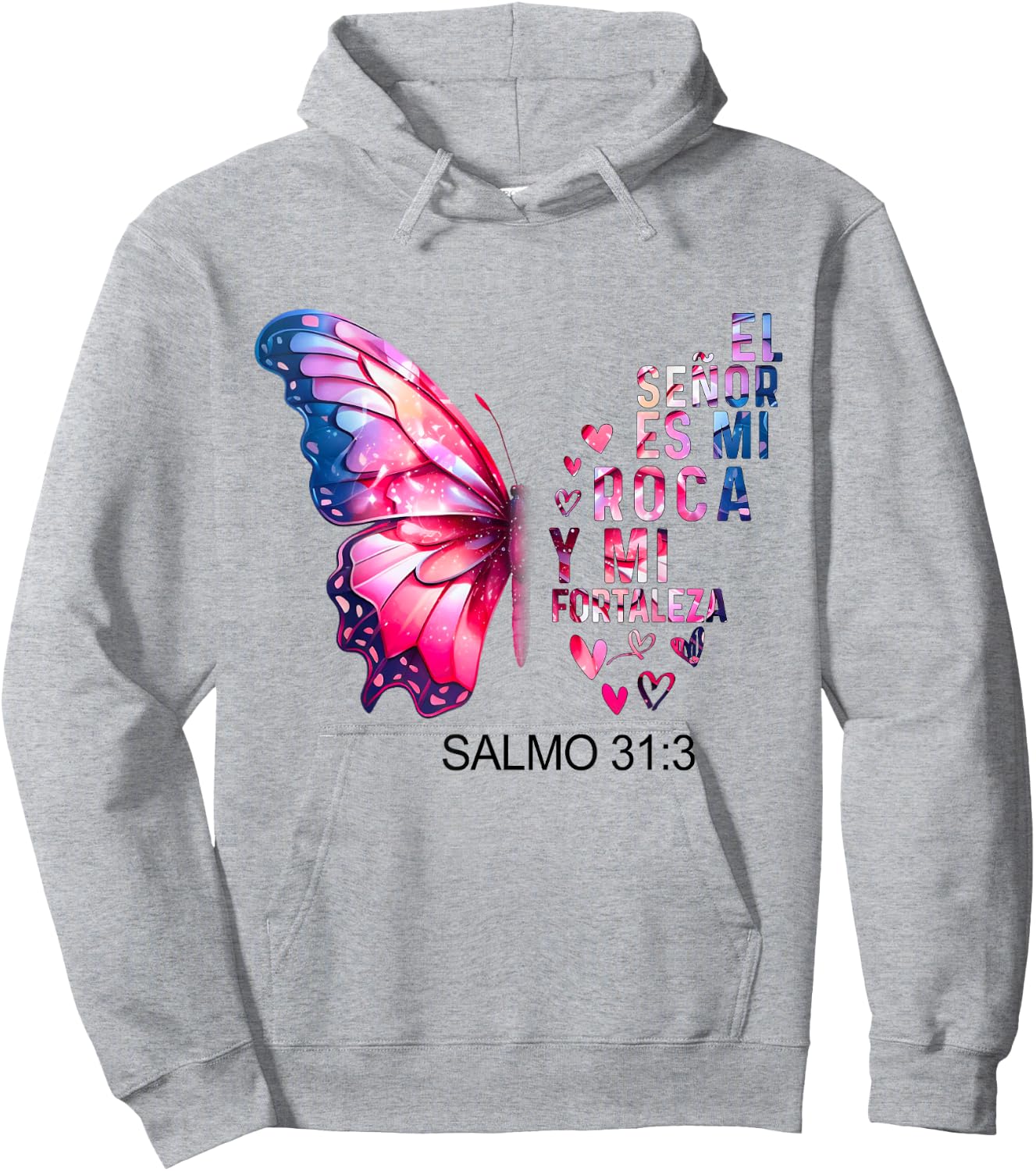 Camiseta Cristiana Para Mujer En Espanol Spanish Salmo 31:3 Hoodie - Hoodie | Ash