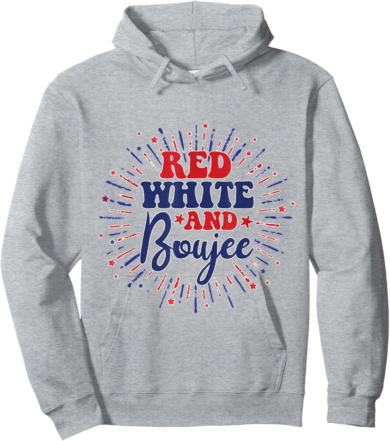 Cute Red White And Boujee 4th Of July USA American Kids Men Hoodie - Hoodie | Ash