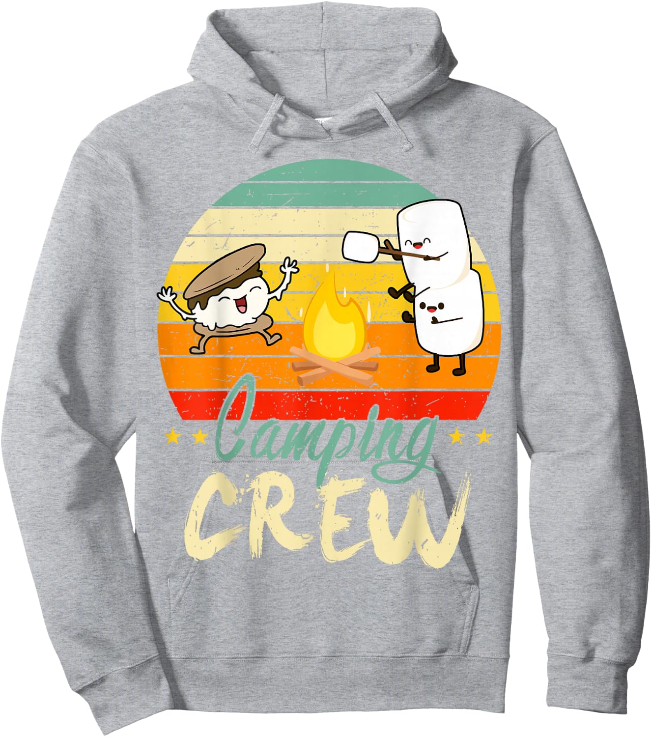 Funny Smore Camping Crew Family Camper Kid Boy Women Toddler Hoodie - Hoodie | Ash